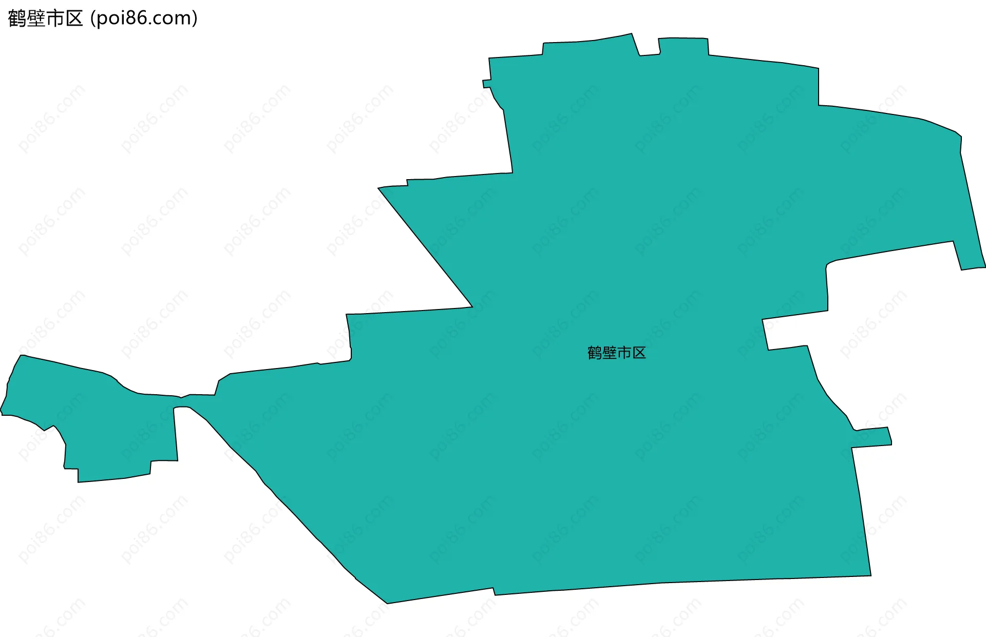 鹤壁市区边界地图