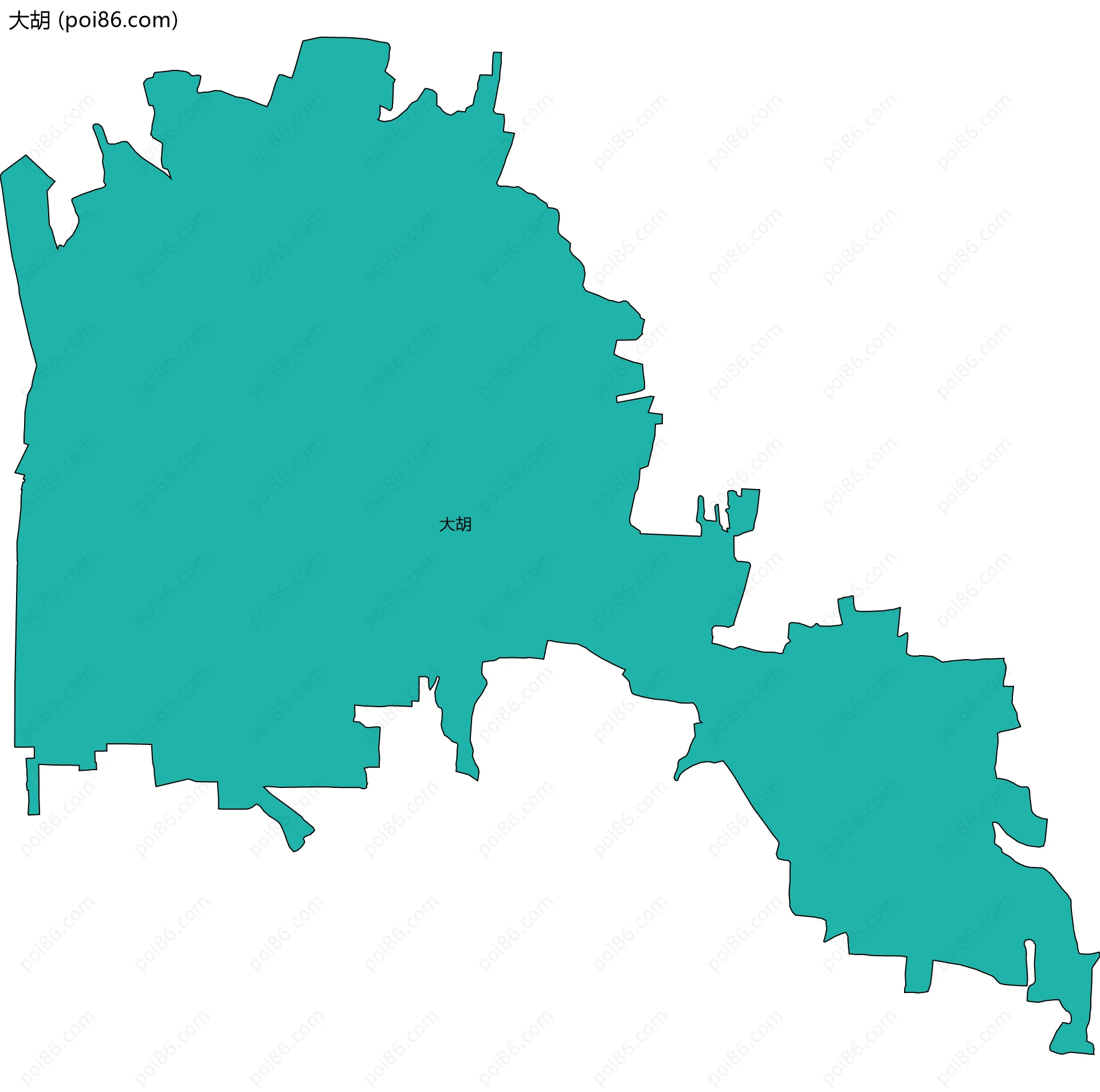 大胡边界地图