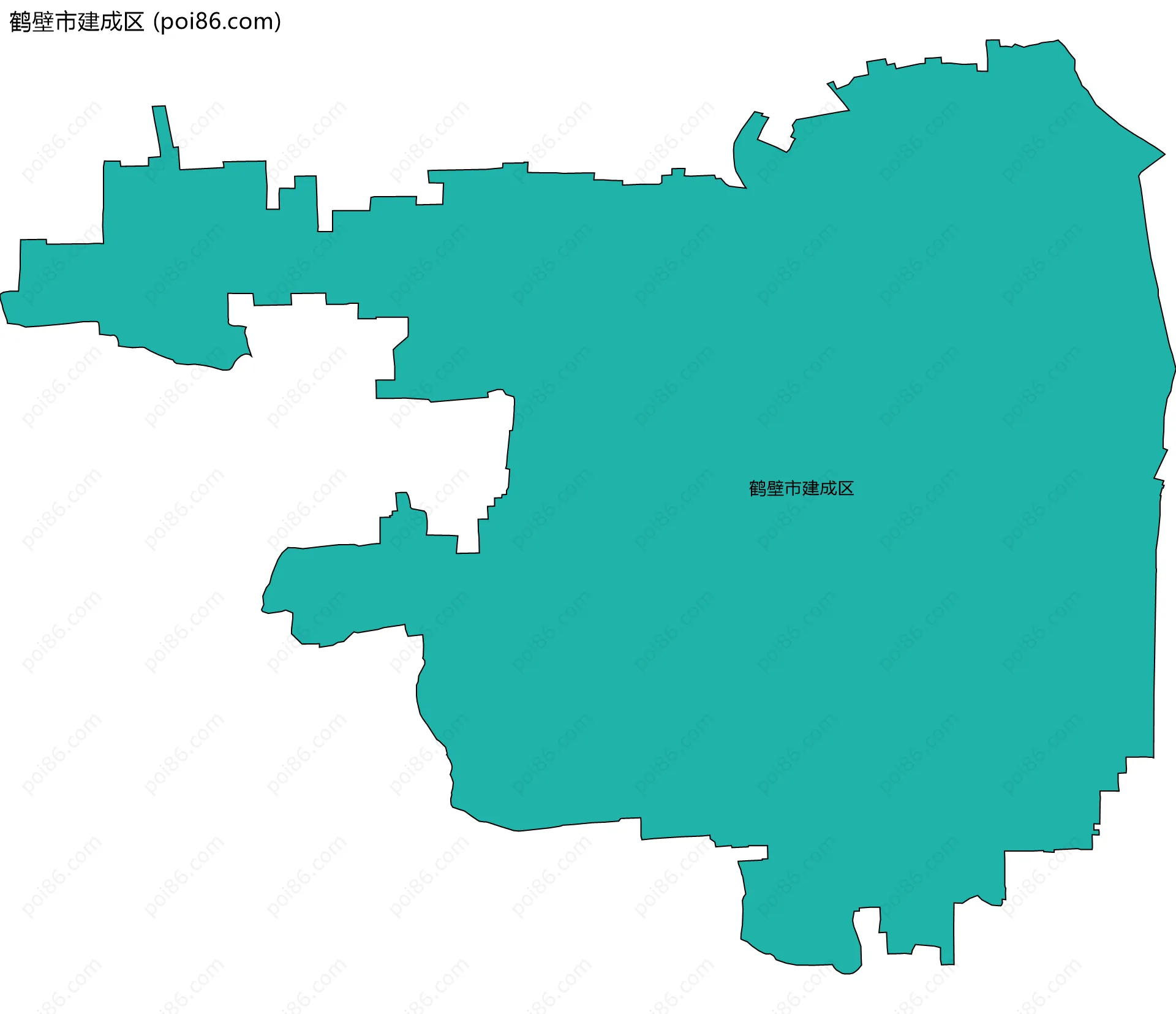 鹤壁市建成区边界地图
