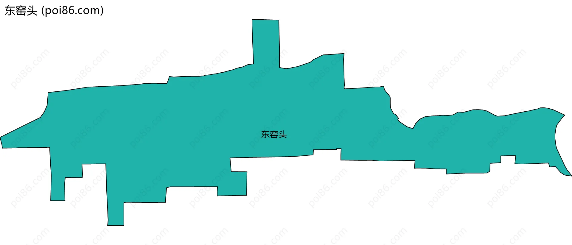 东窑头边界地图