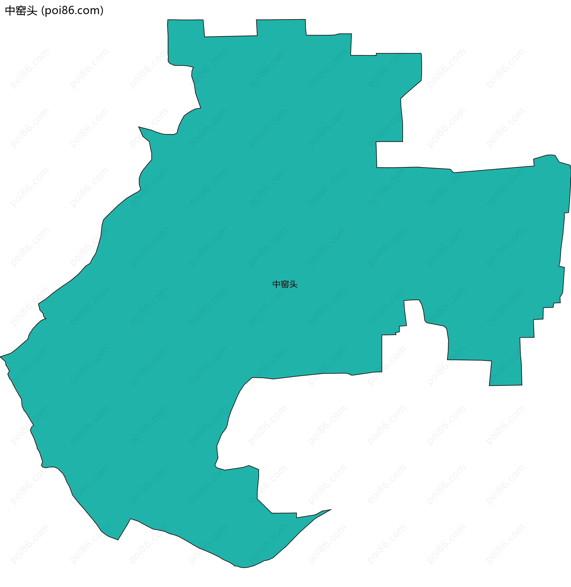 中窑头边界地图