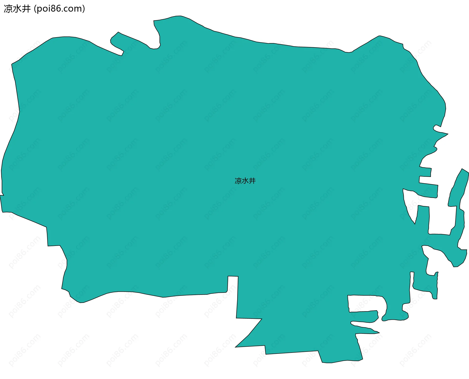 凉水井边界地图