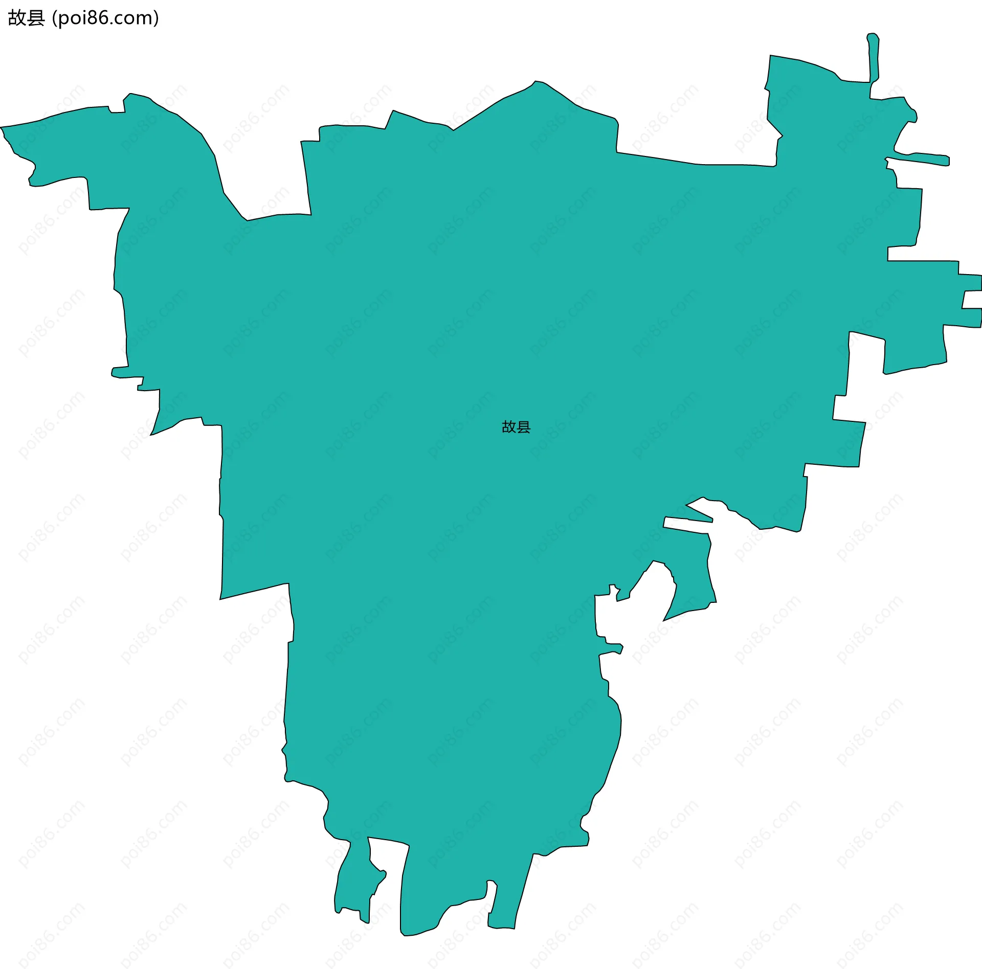 故县边界地图