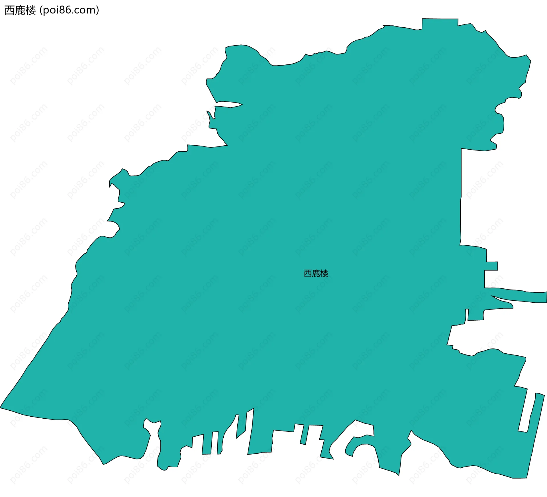 西鹿楼边界地图