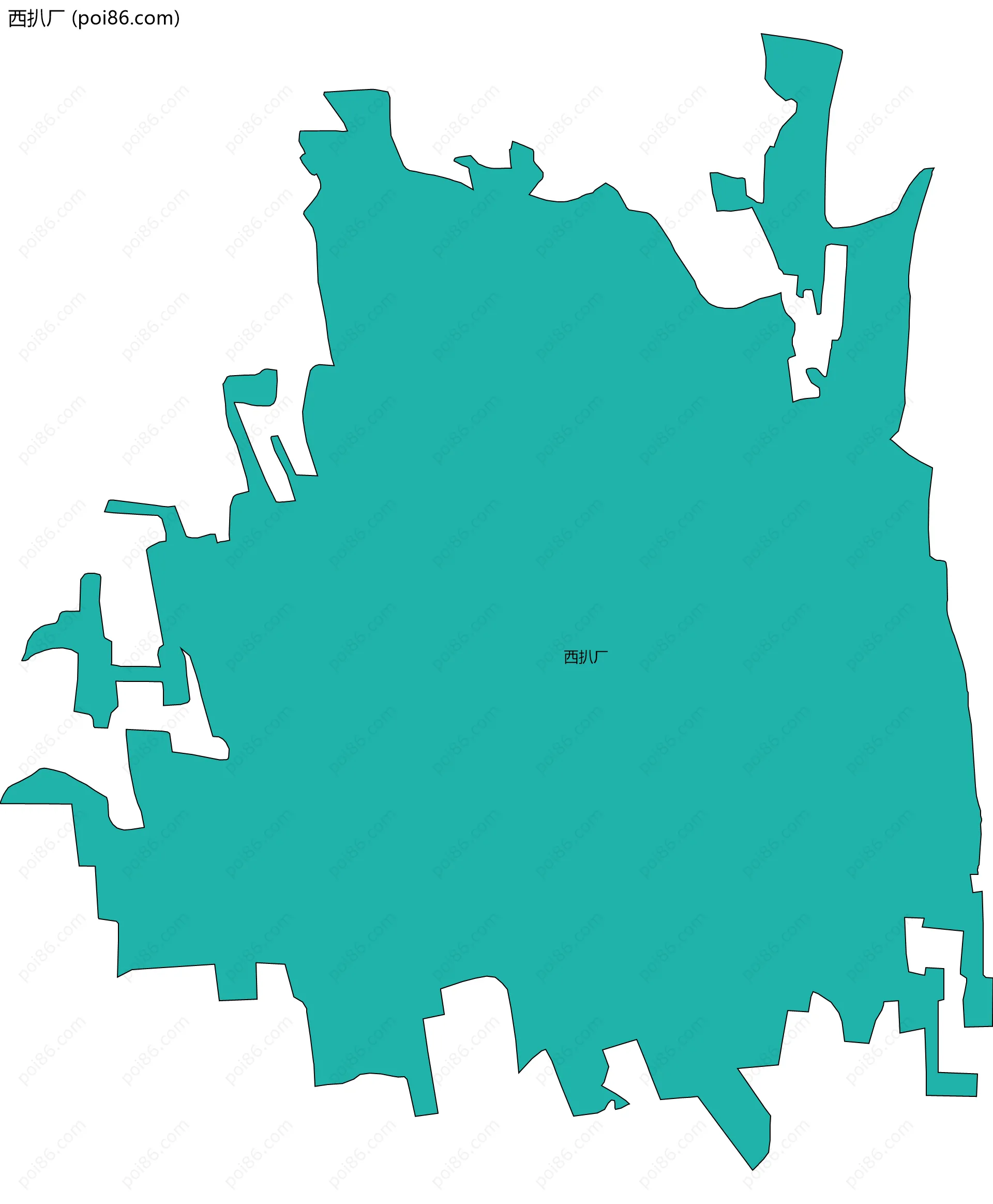 西扒厂边界地图