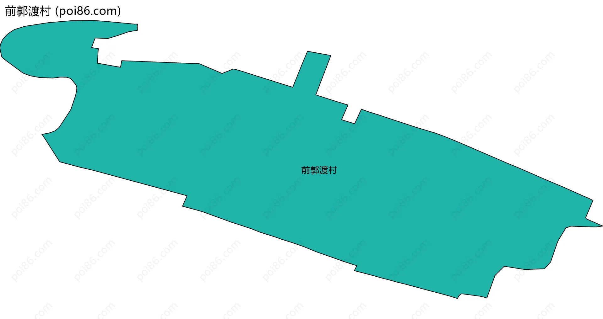 前郭渡村边界地图