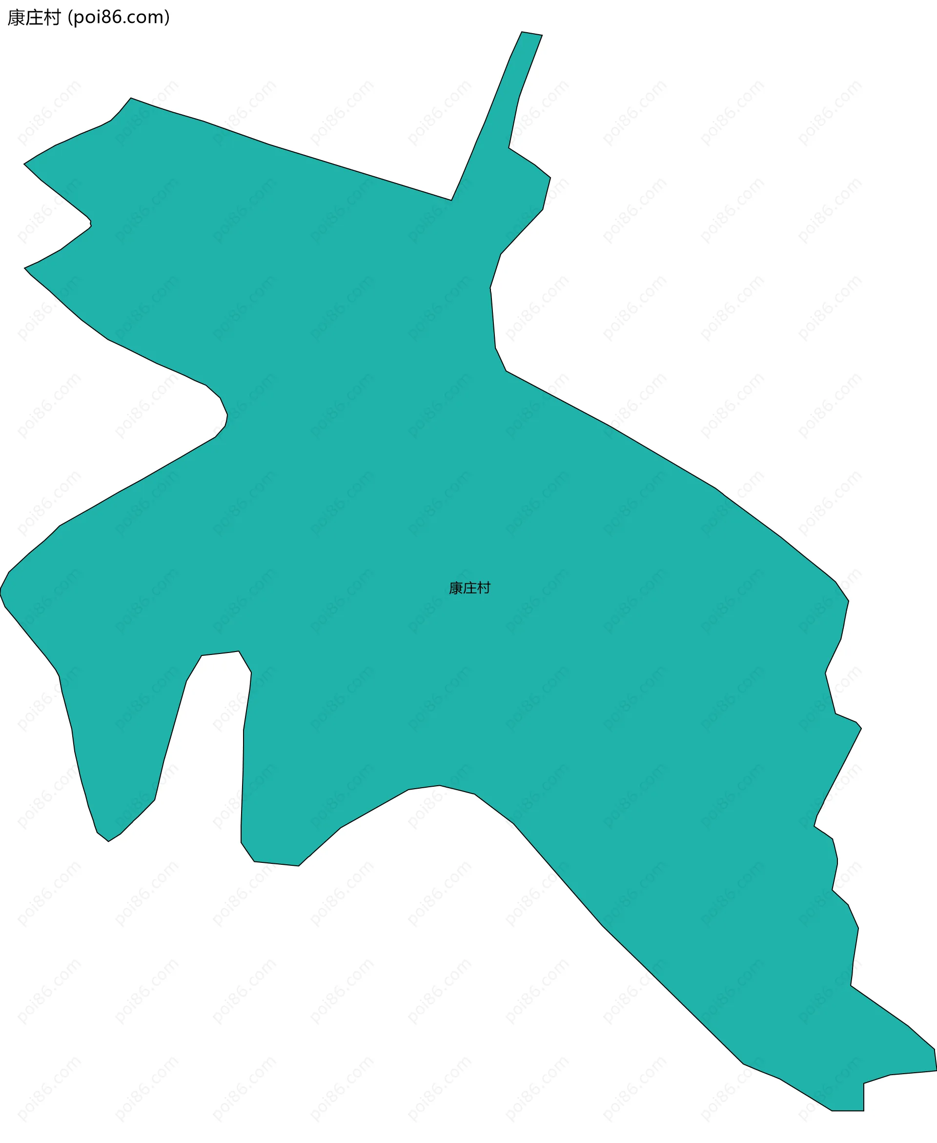 康庄村边界地图