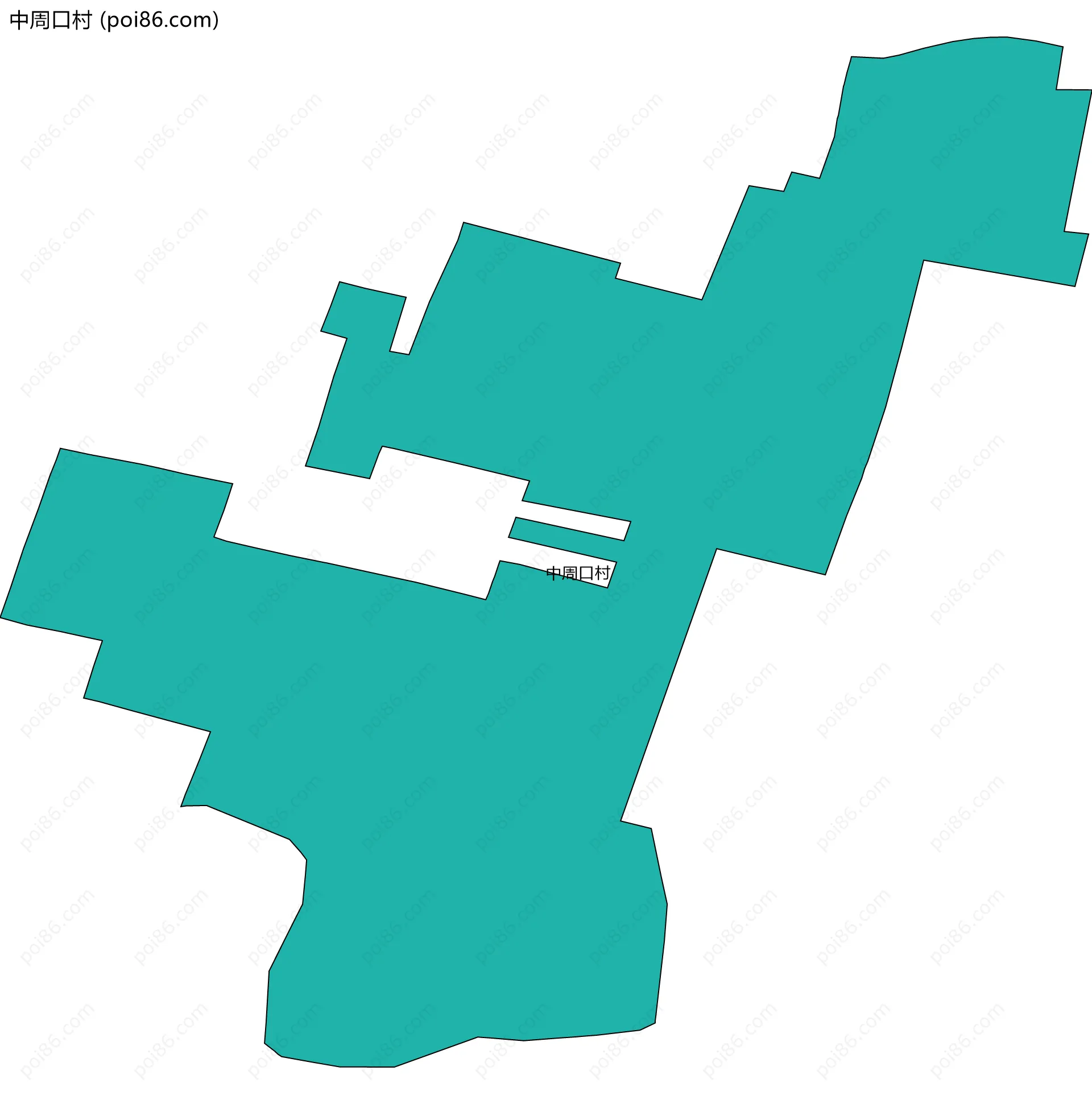 中周口村边界地图