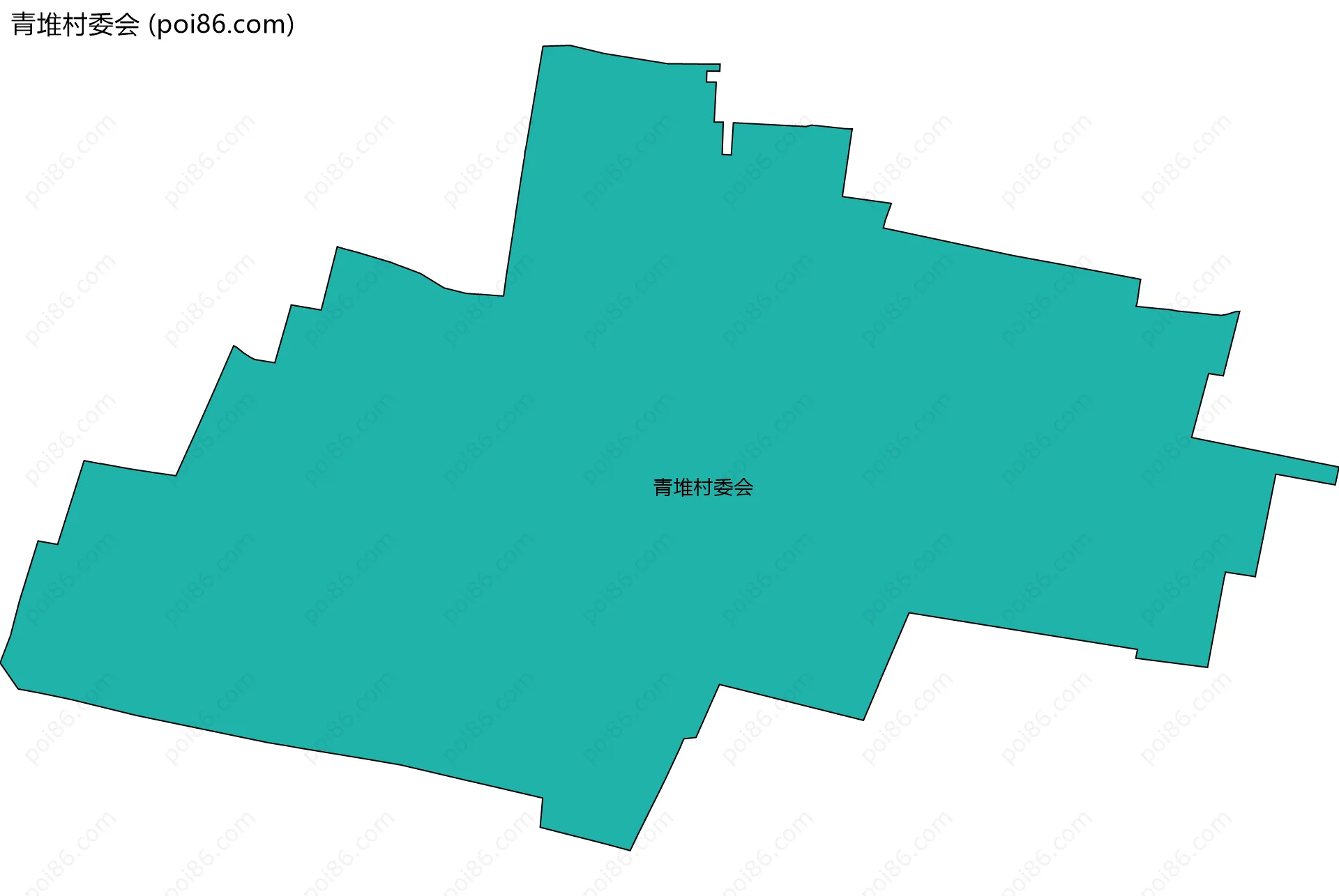青堆村委会边界地图