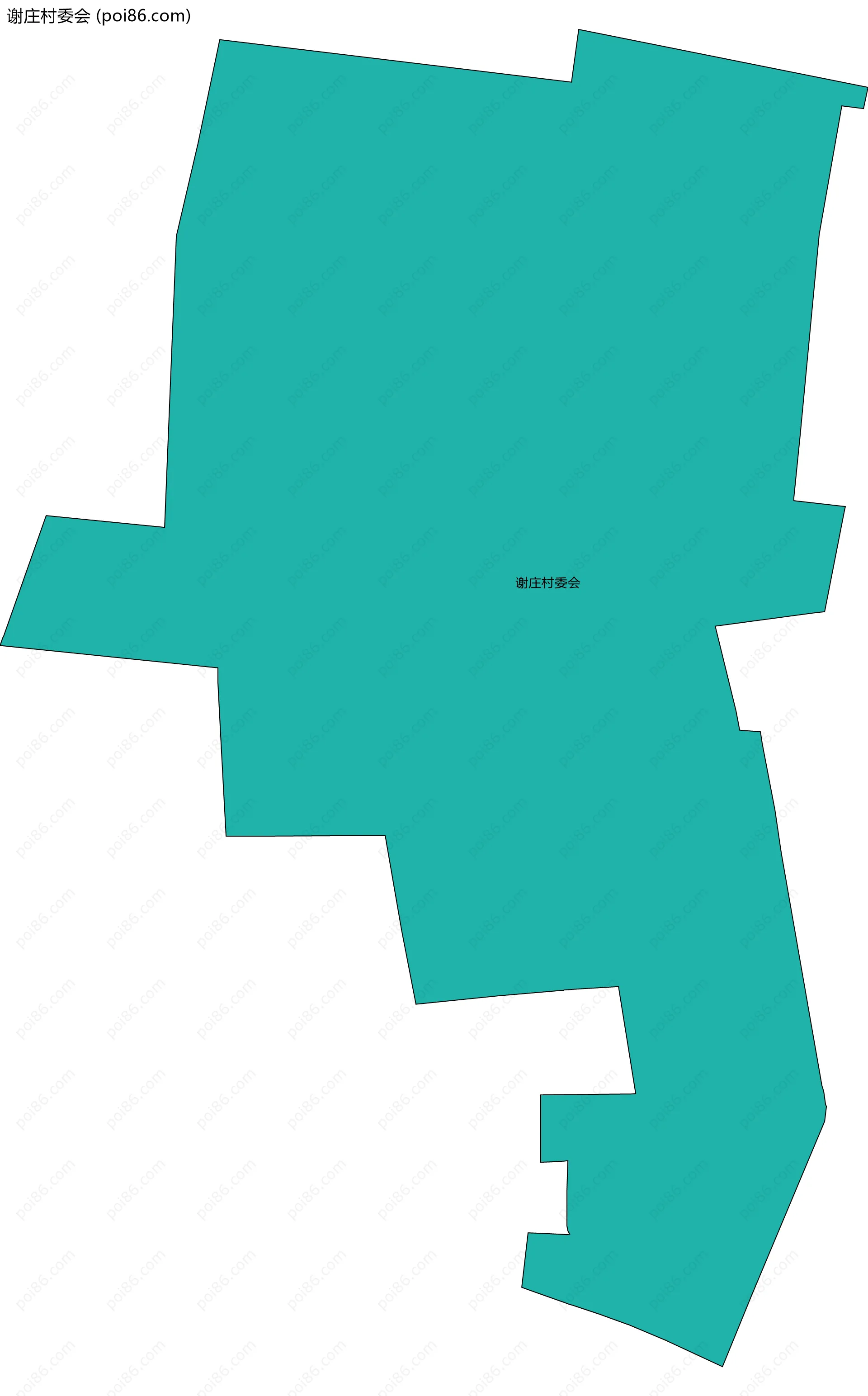 谢庄村委会边界地图