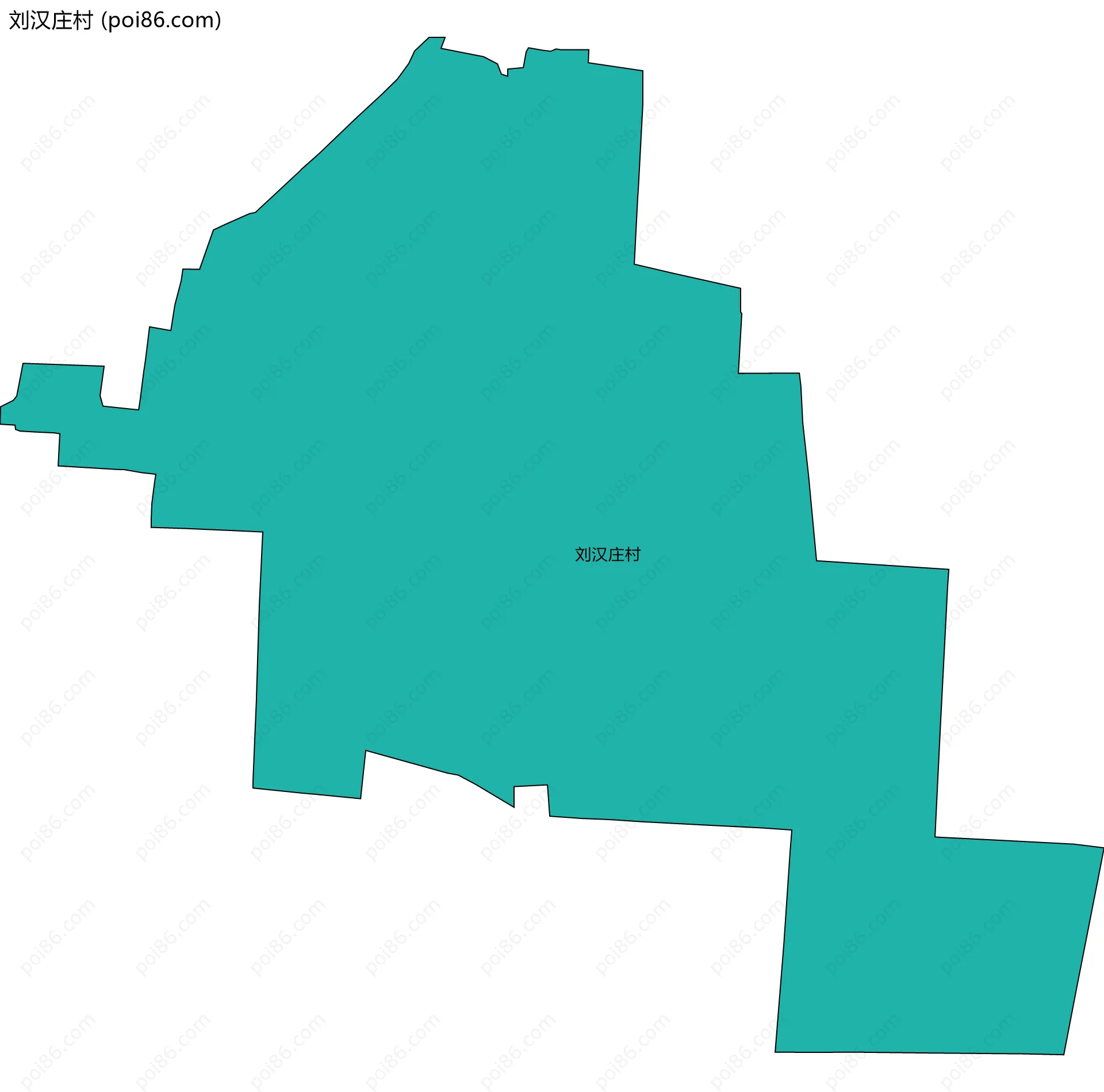 刘汉庄村边界地图