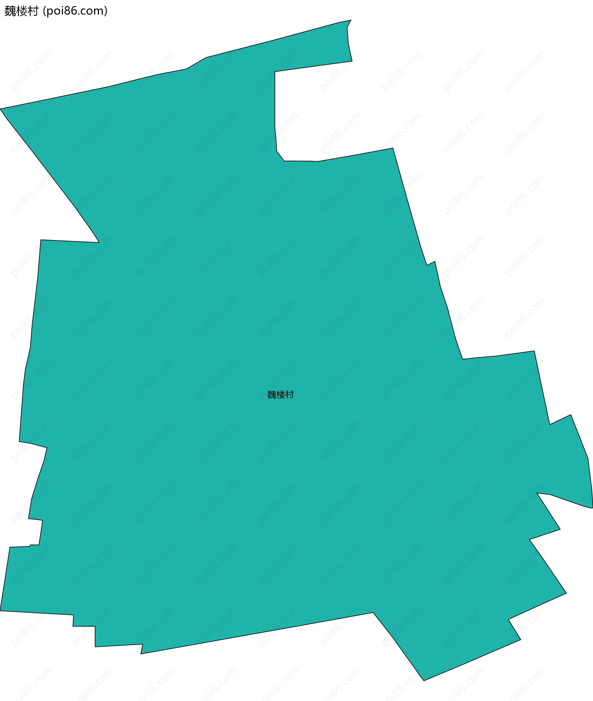 魏楼村边界地图