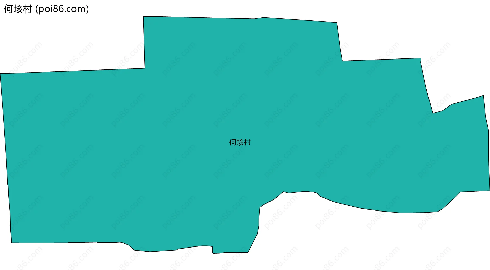 何垓村边界地图