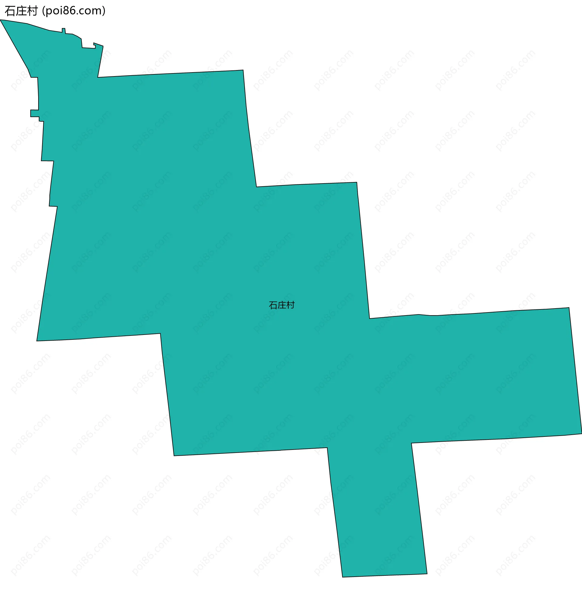 石庄村边界地图