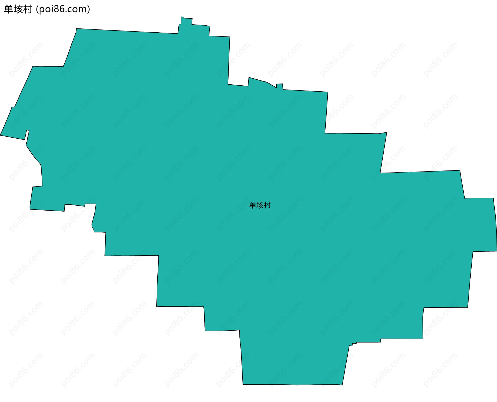 单垓村边界地图