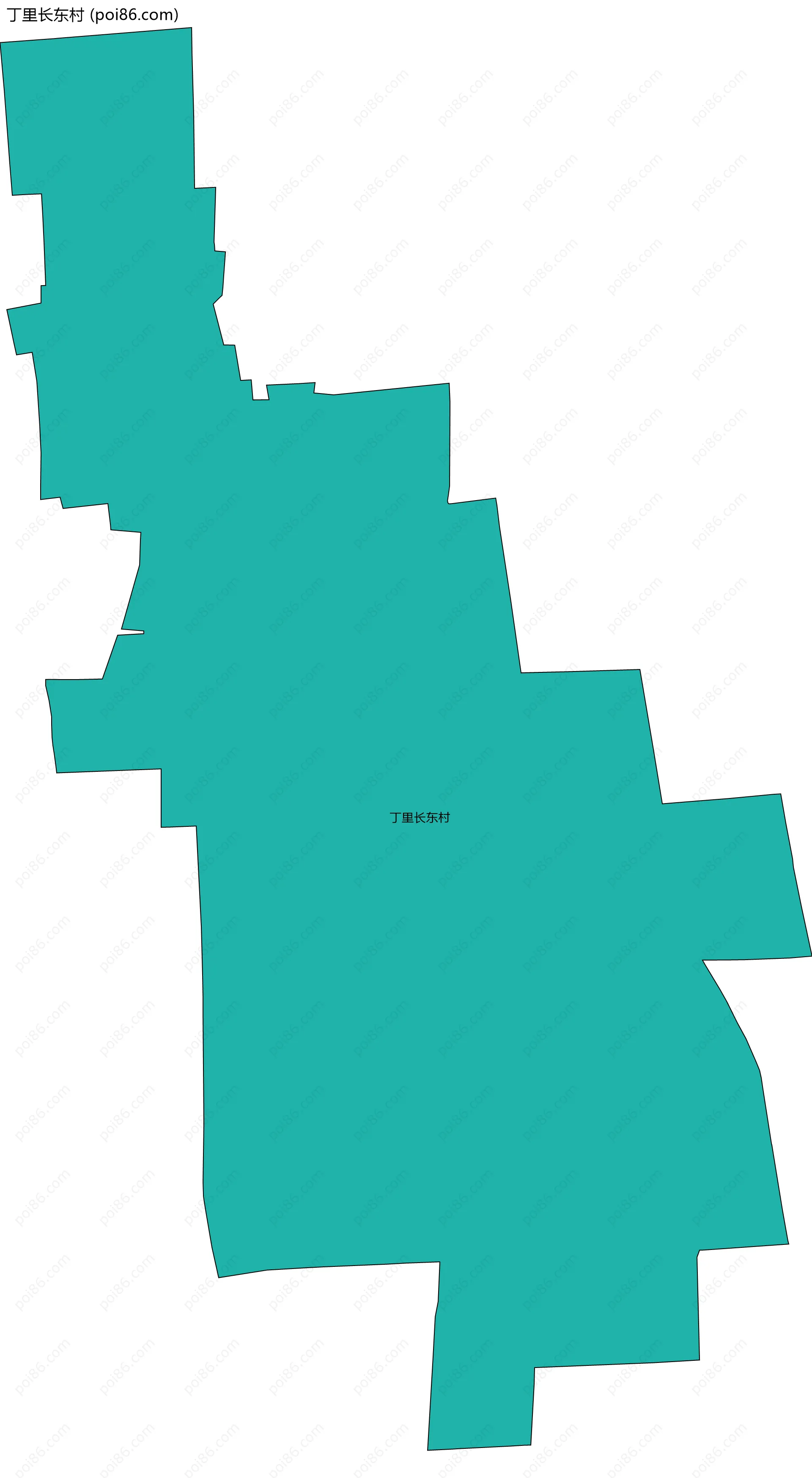 丁里长东村边界地图