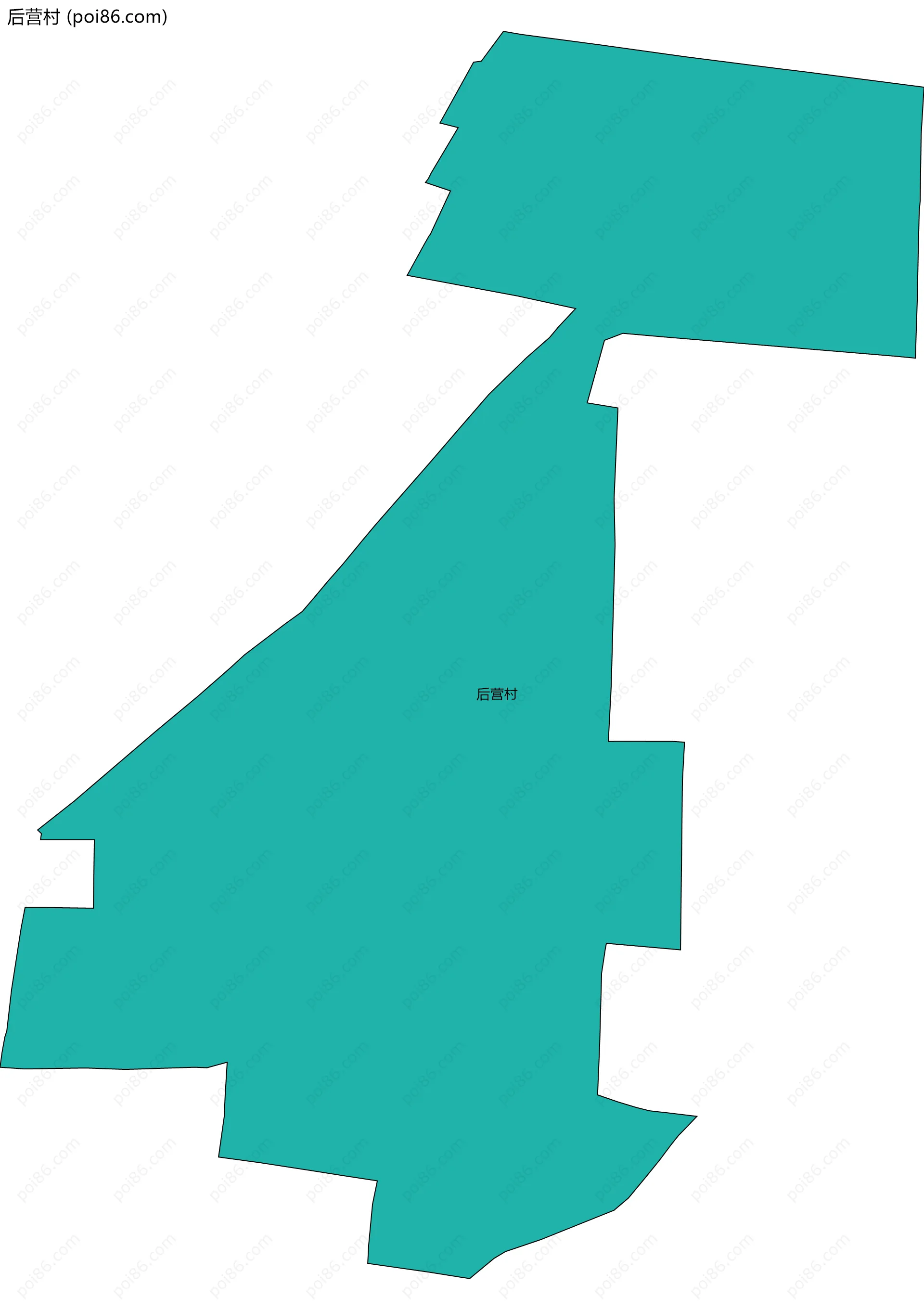 后营村边界地图