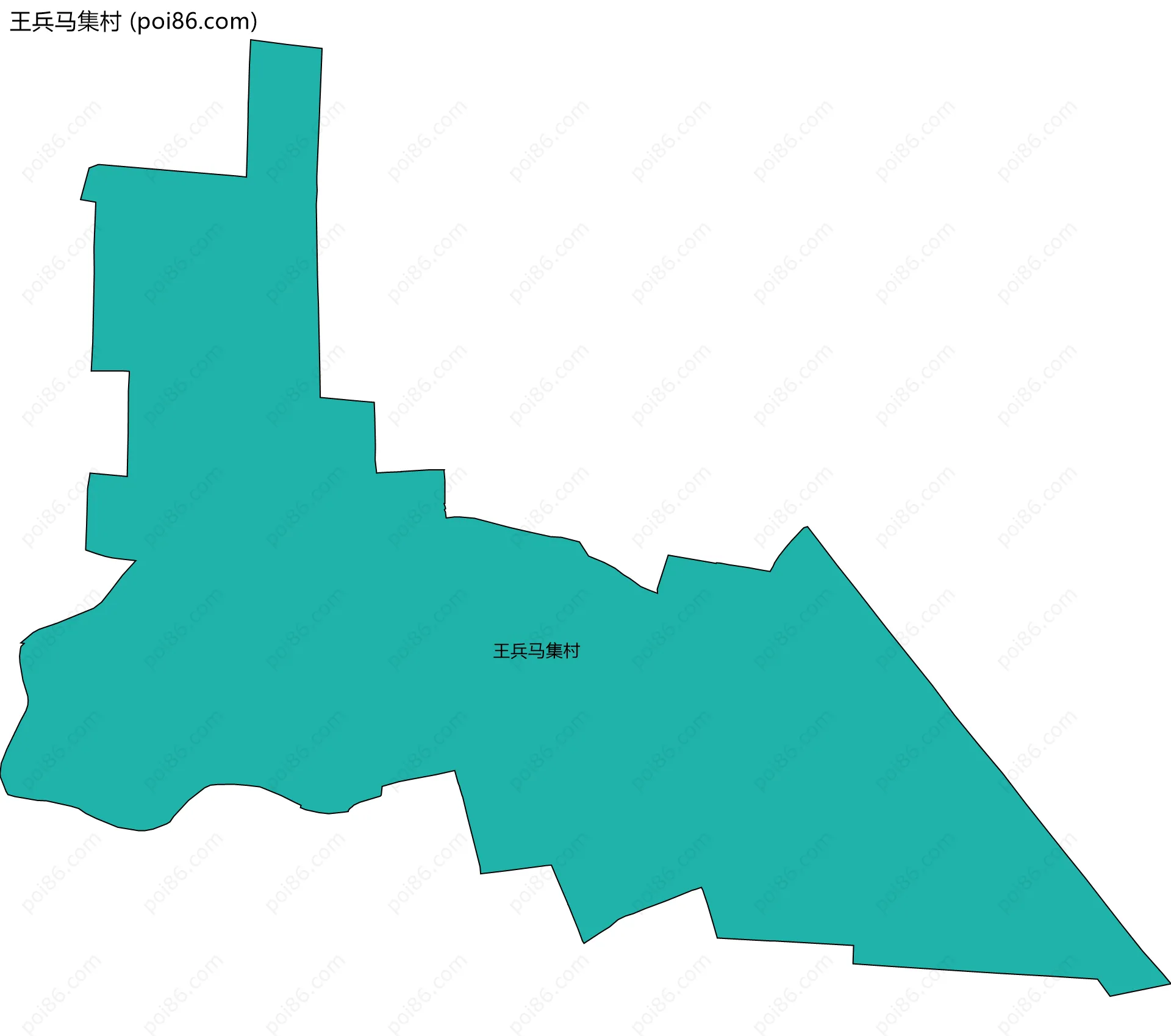 王兵马集村边界地图