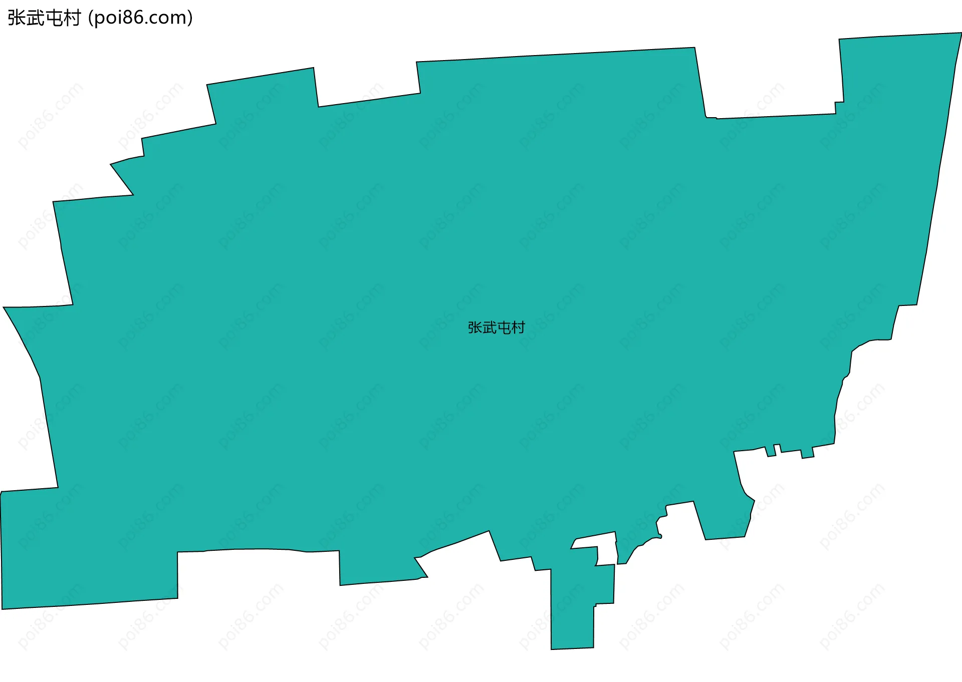 张武屯村边界地图