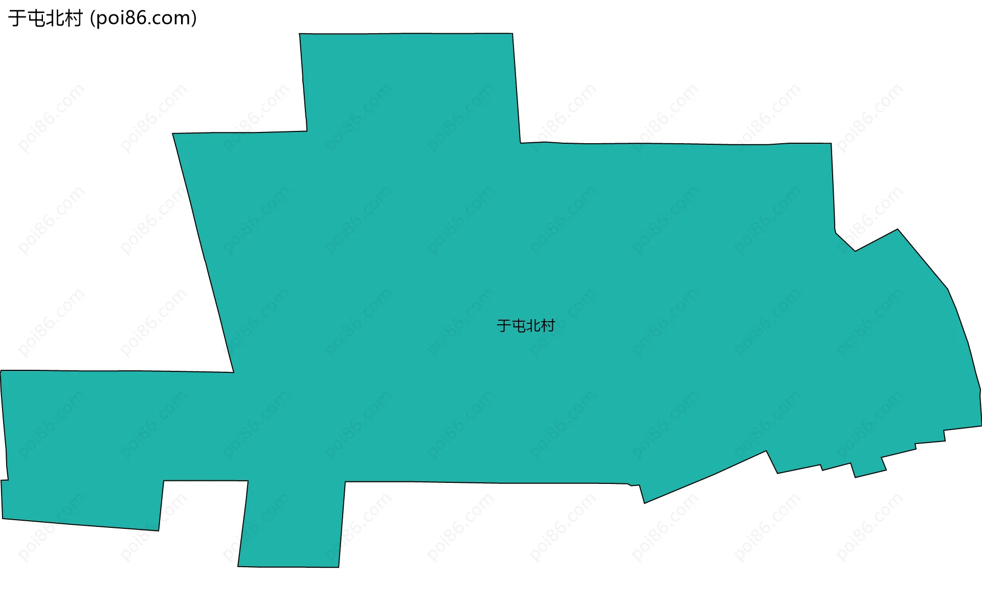 于屯北村边界地图