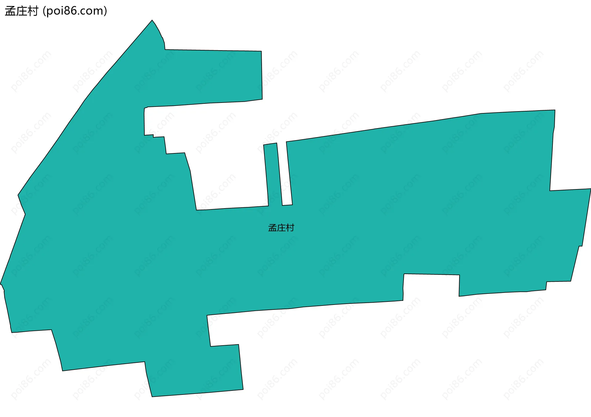 孟庄村边界地图
