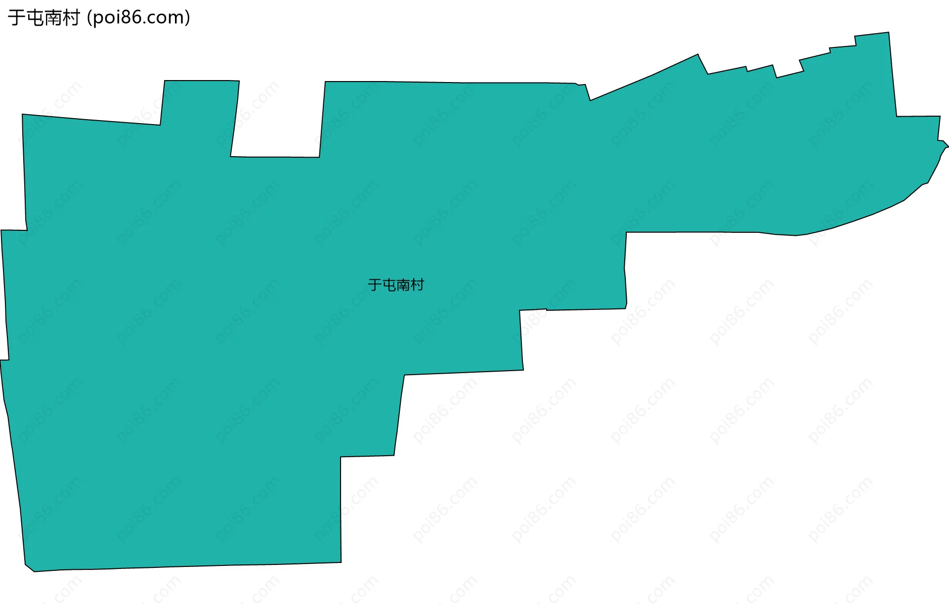 于屯南村边界地图