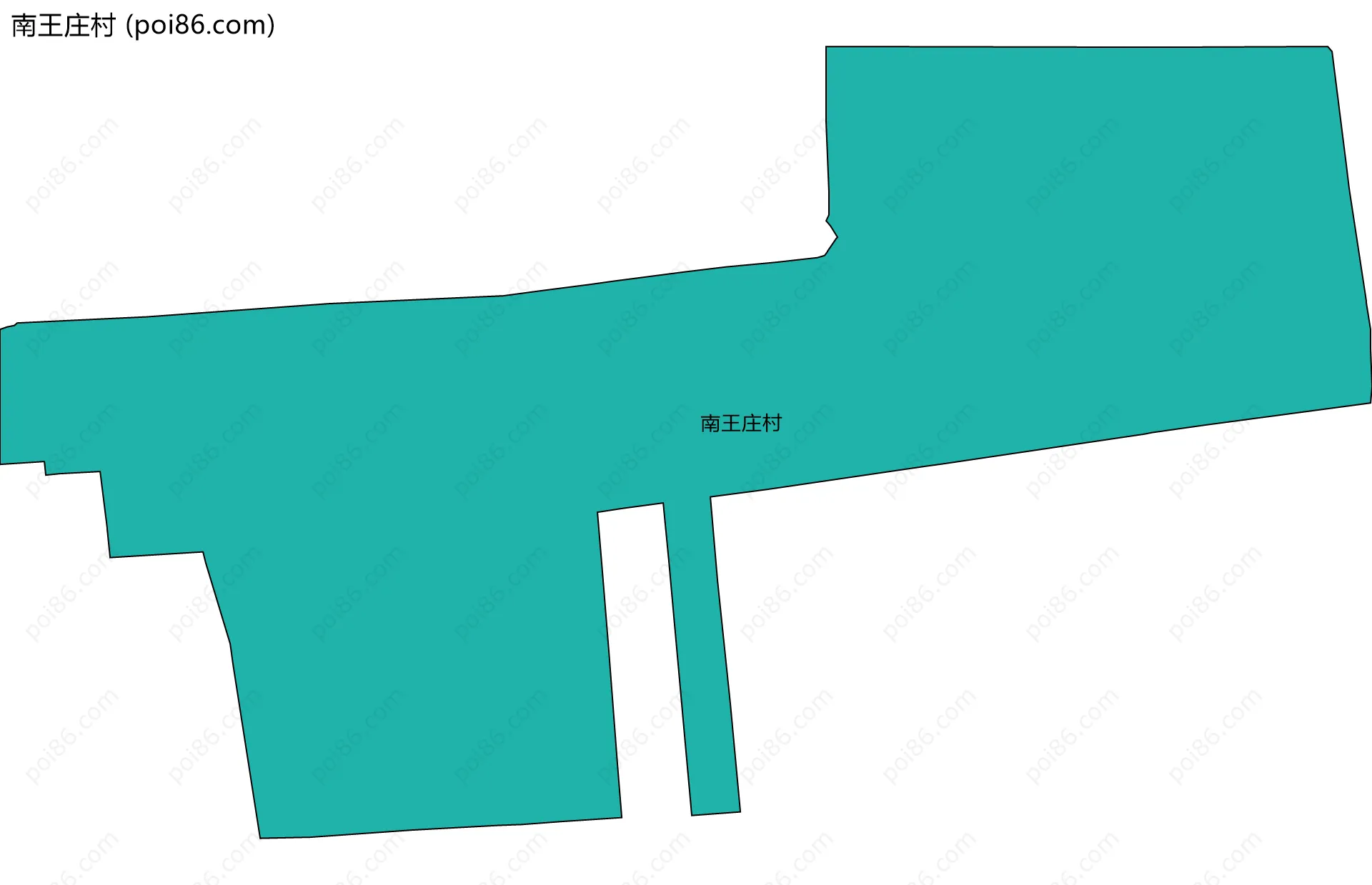 南王庄村边界地图