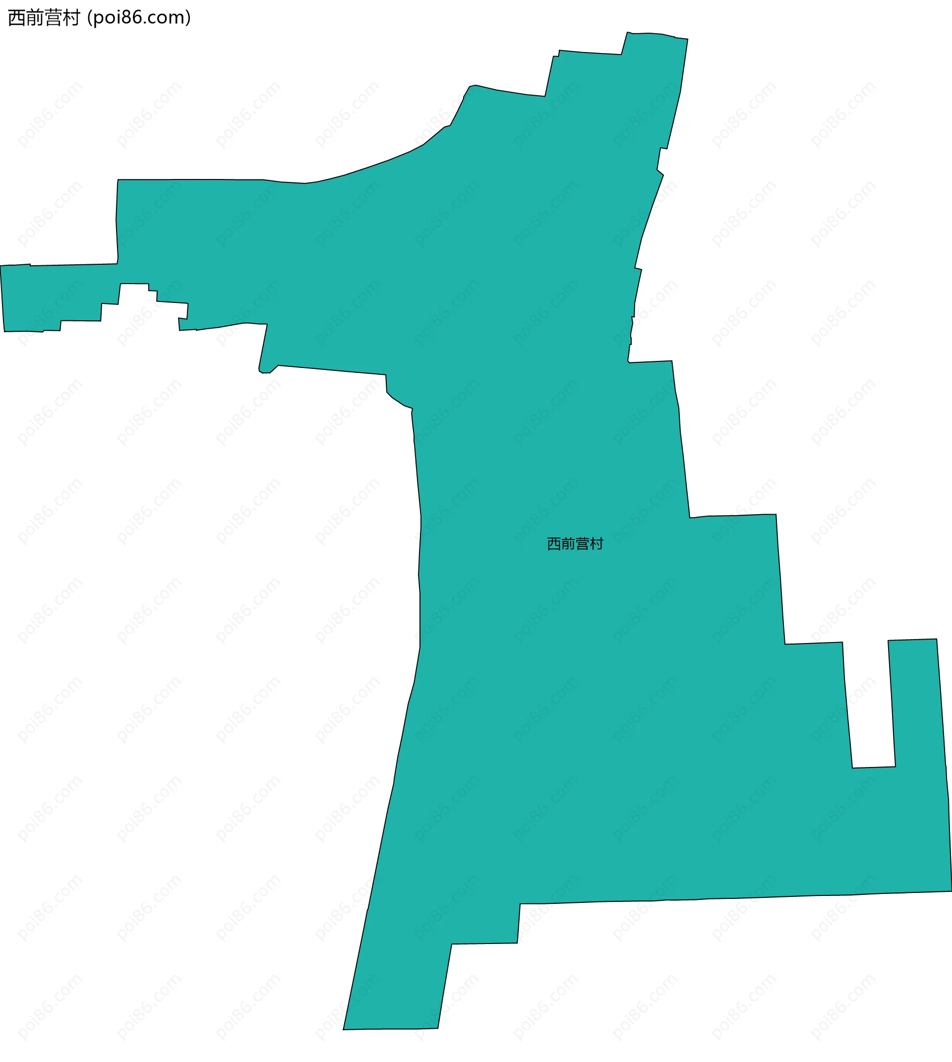 西前营村边界地图