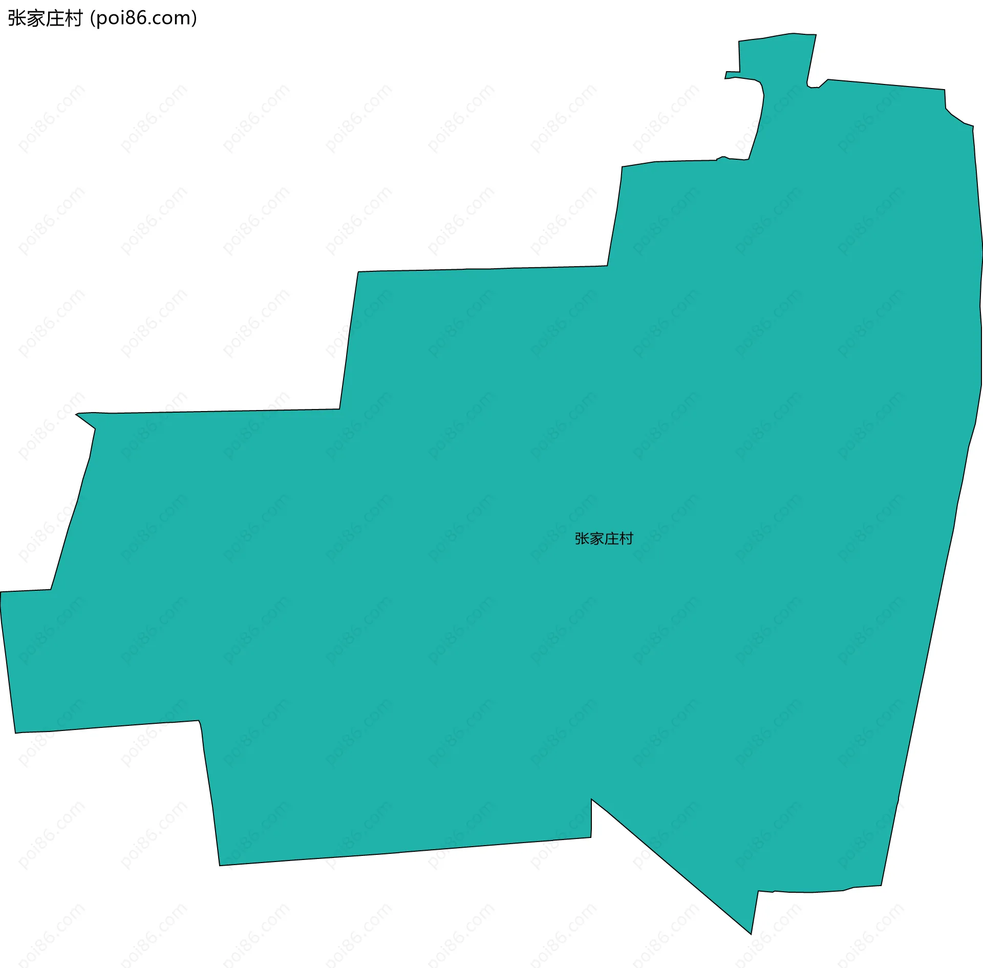 张家庄村边界地图