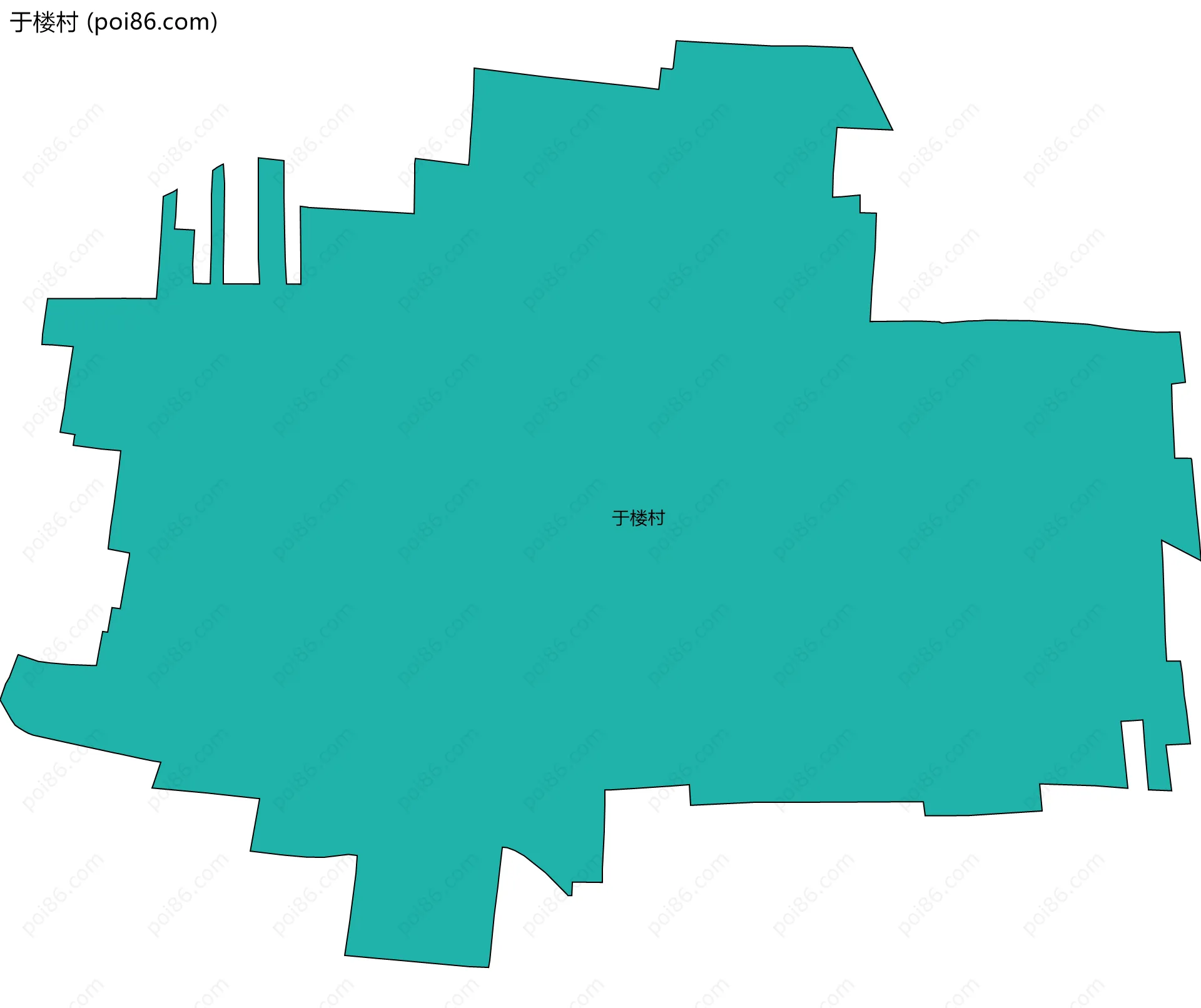 于楼村边界地图