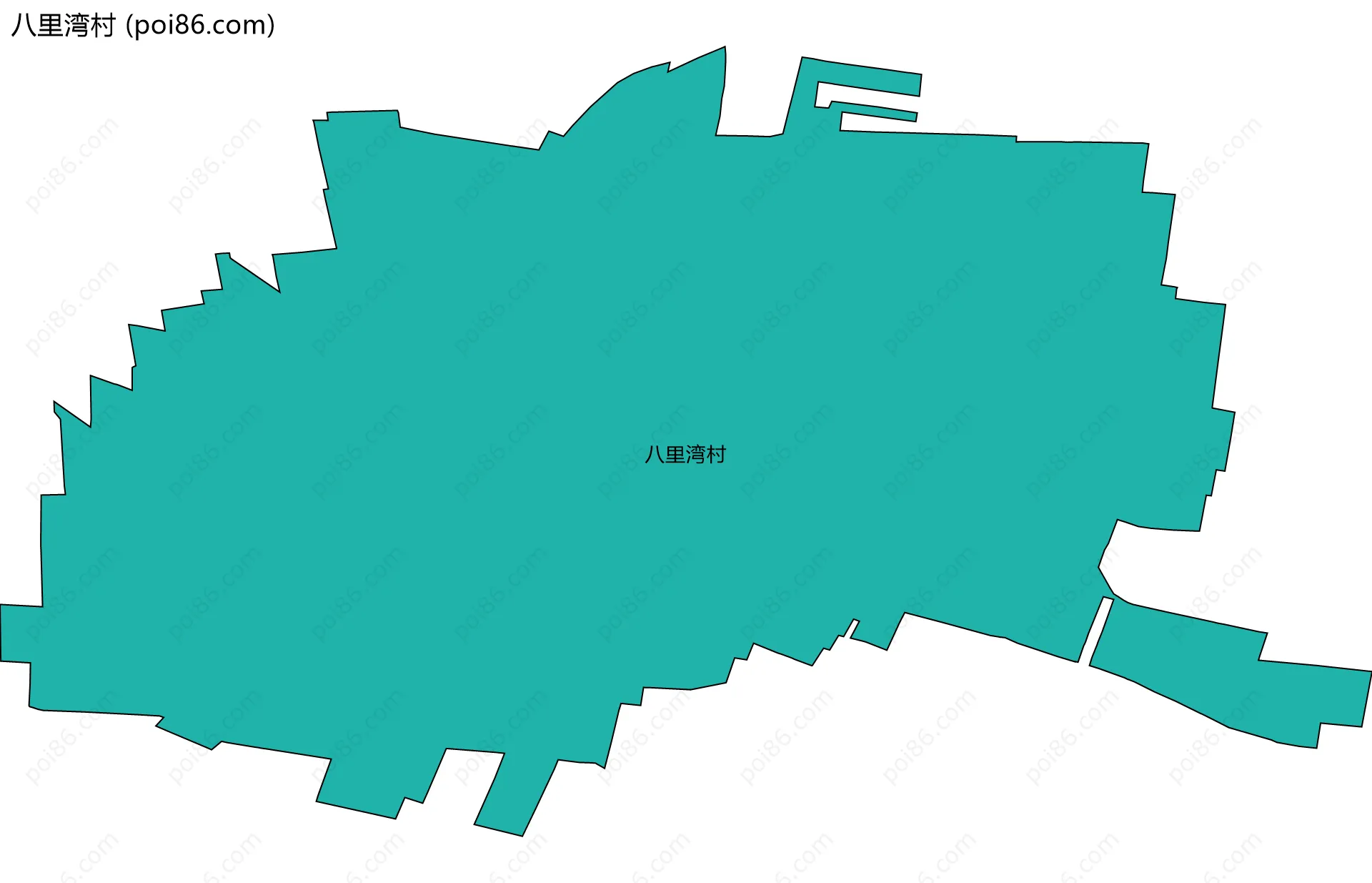 八里湾村边界地图