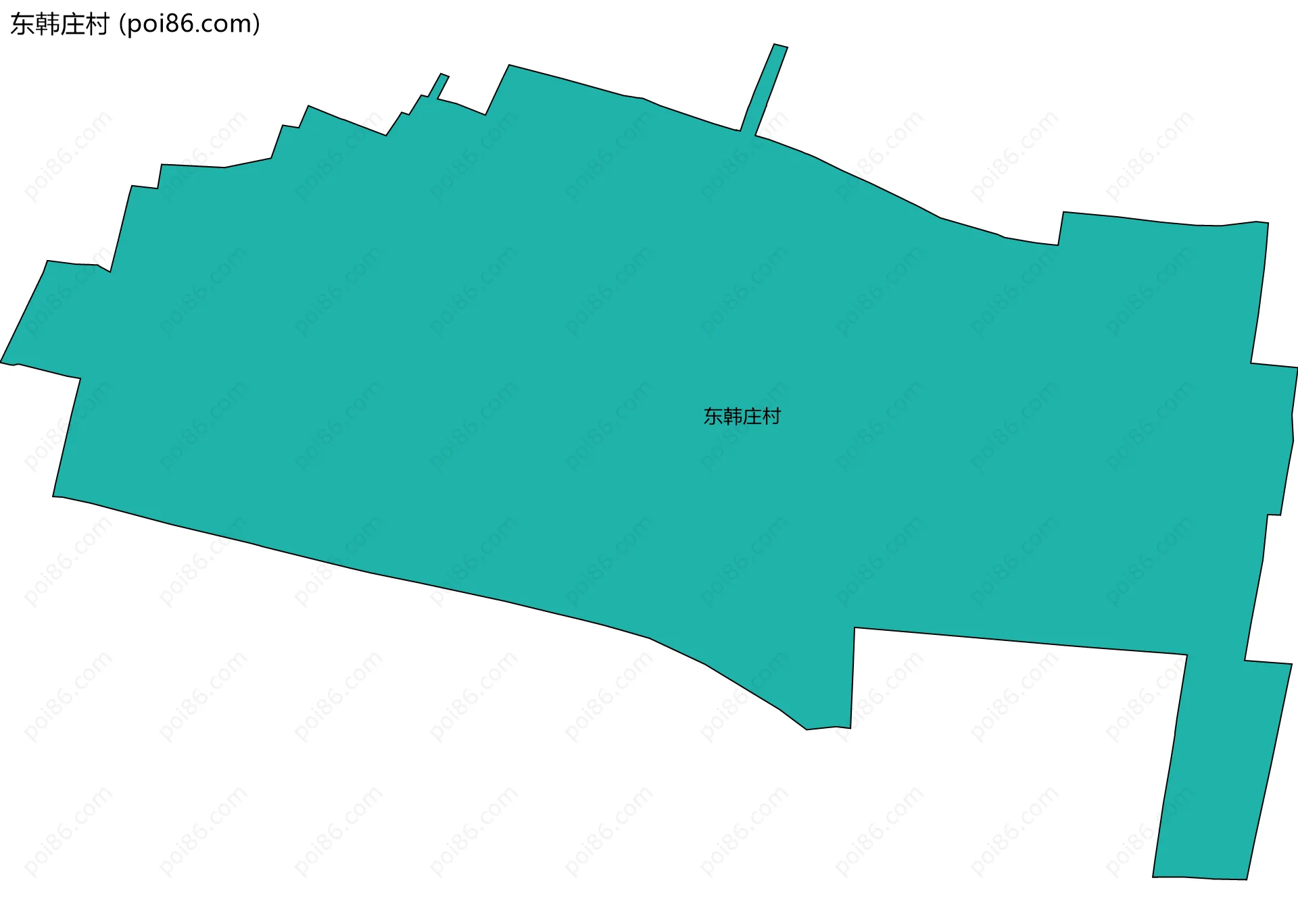 东韩庄村边界地图