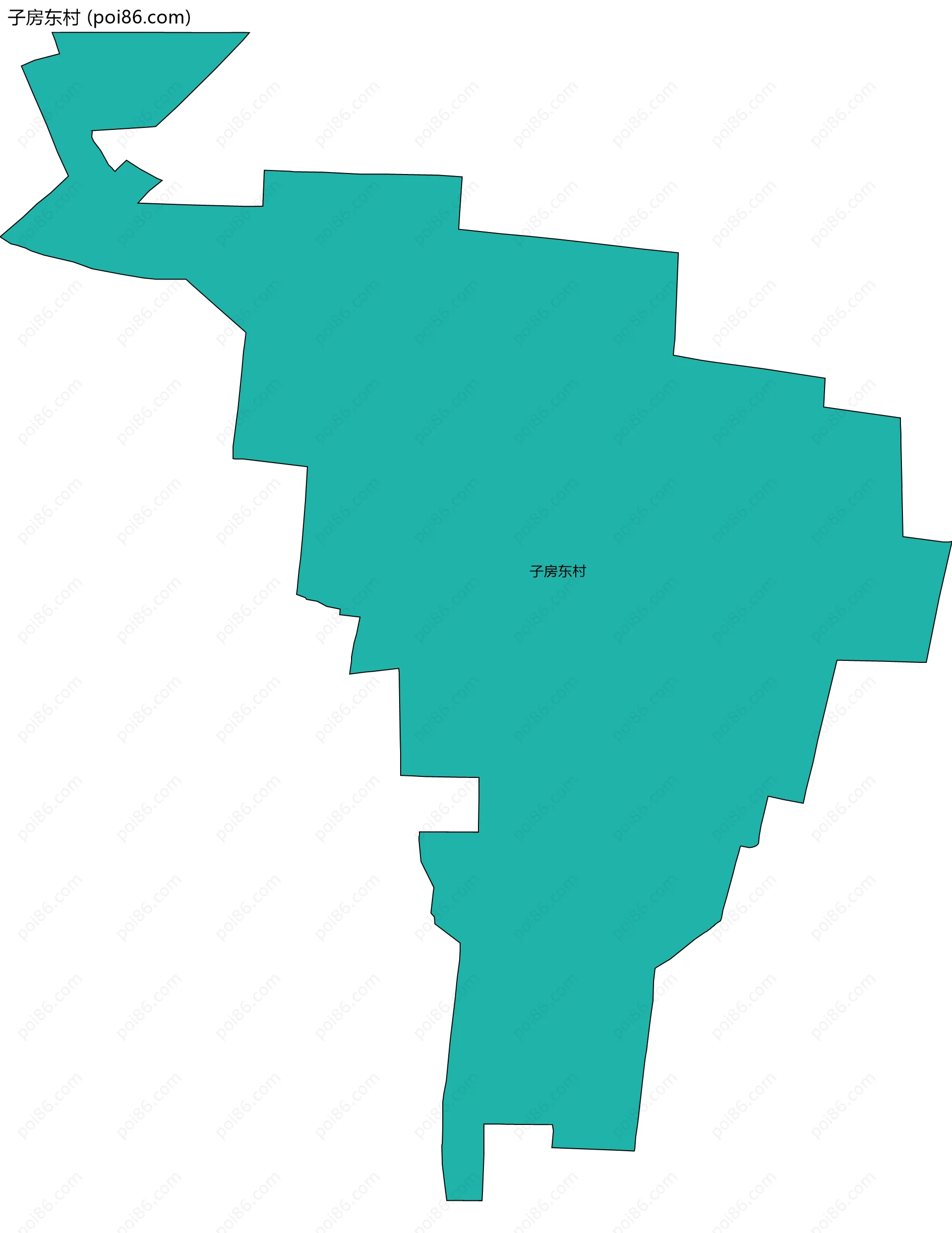 子房东村边界地图