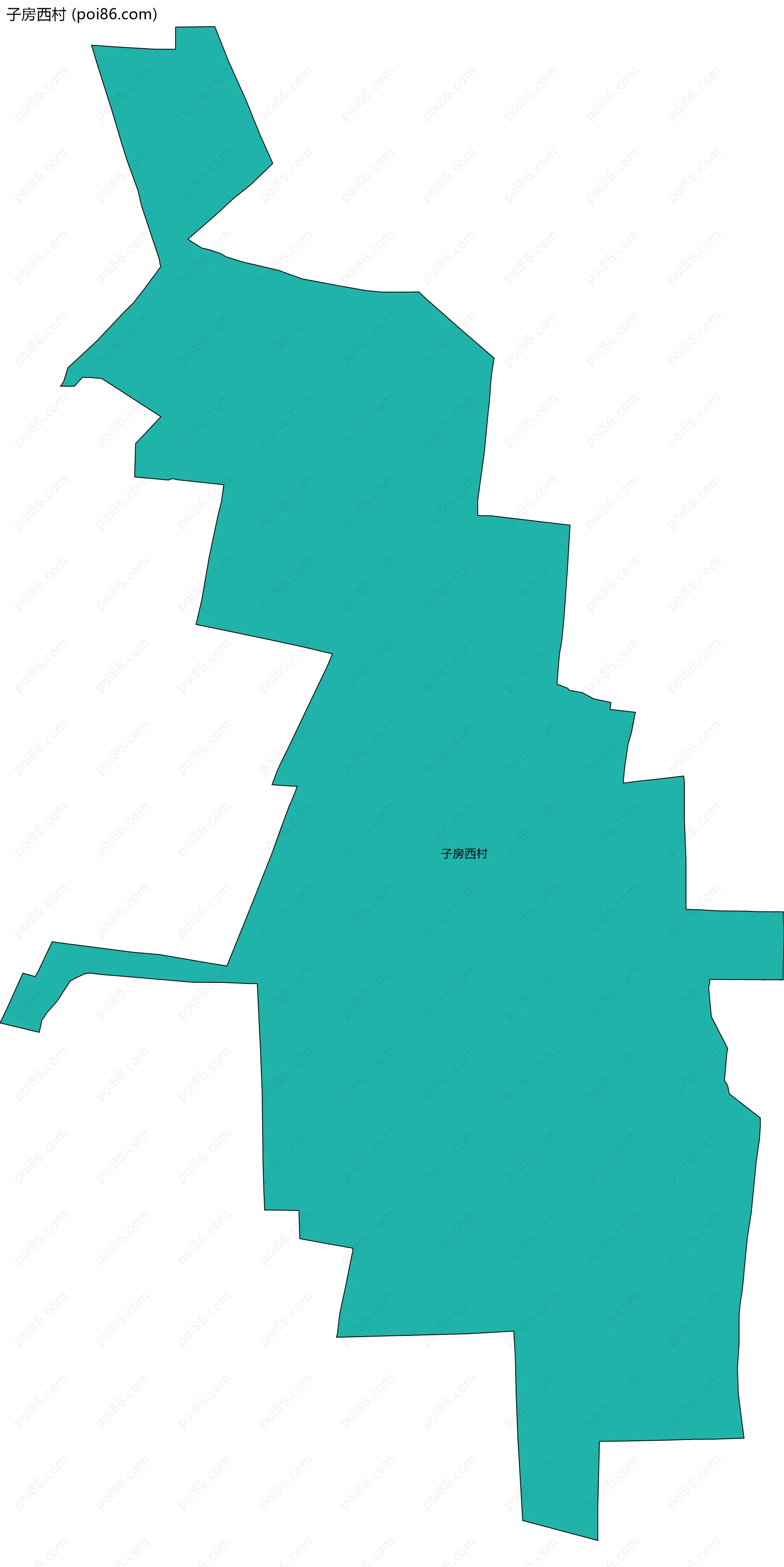 子房西村边界地图