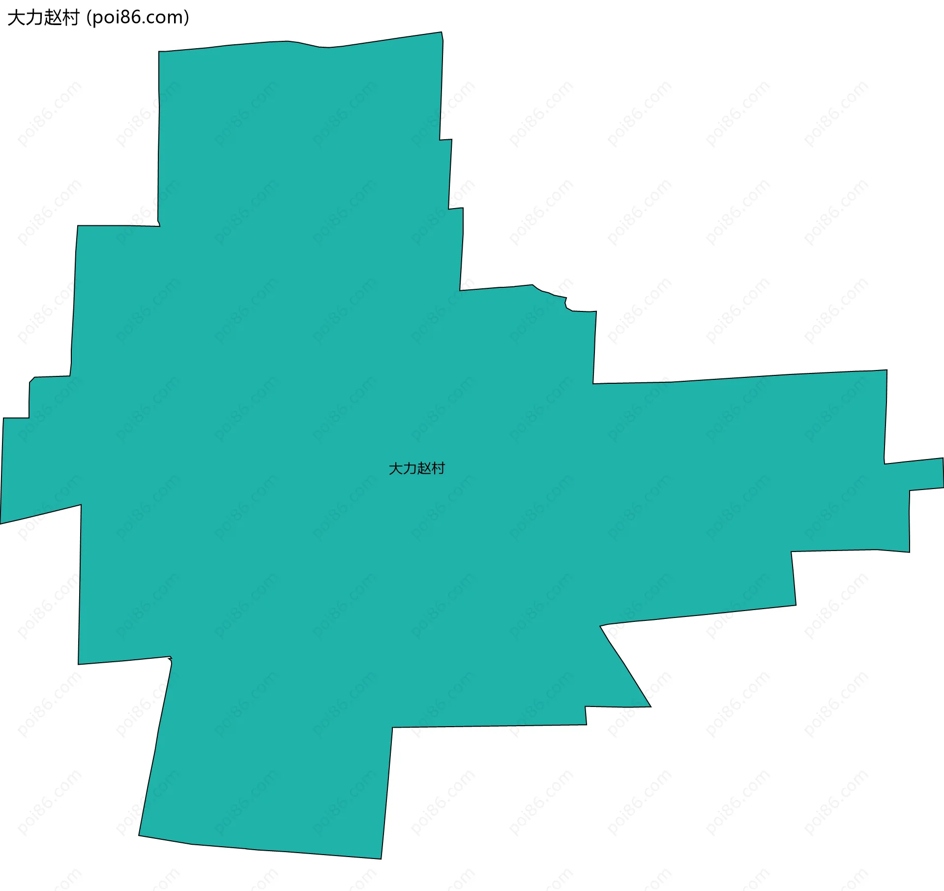 大力赵村边界地图