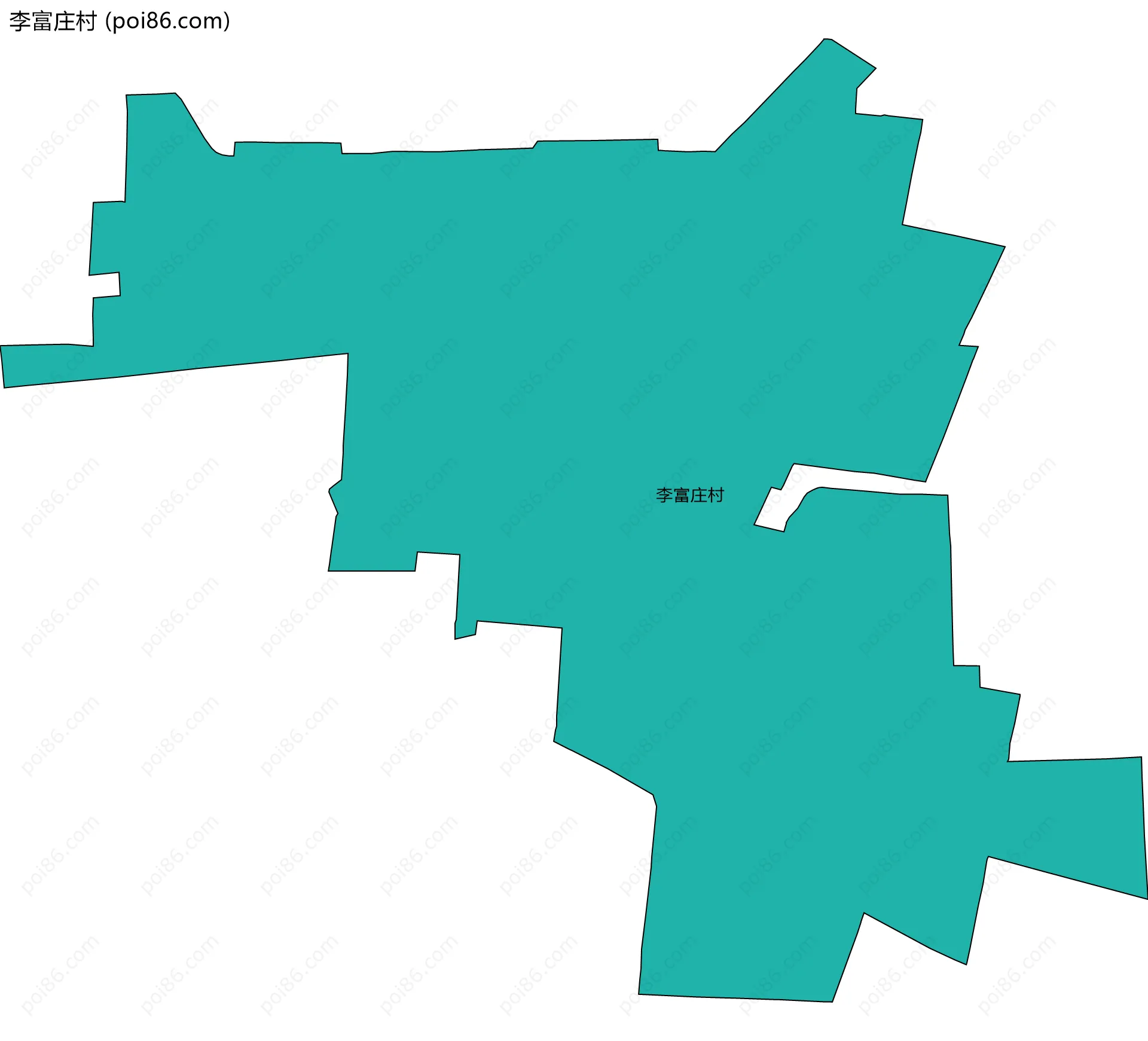 李富庄村边界地图