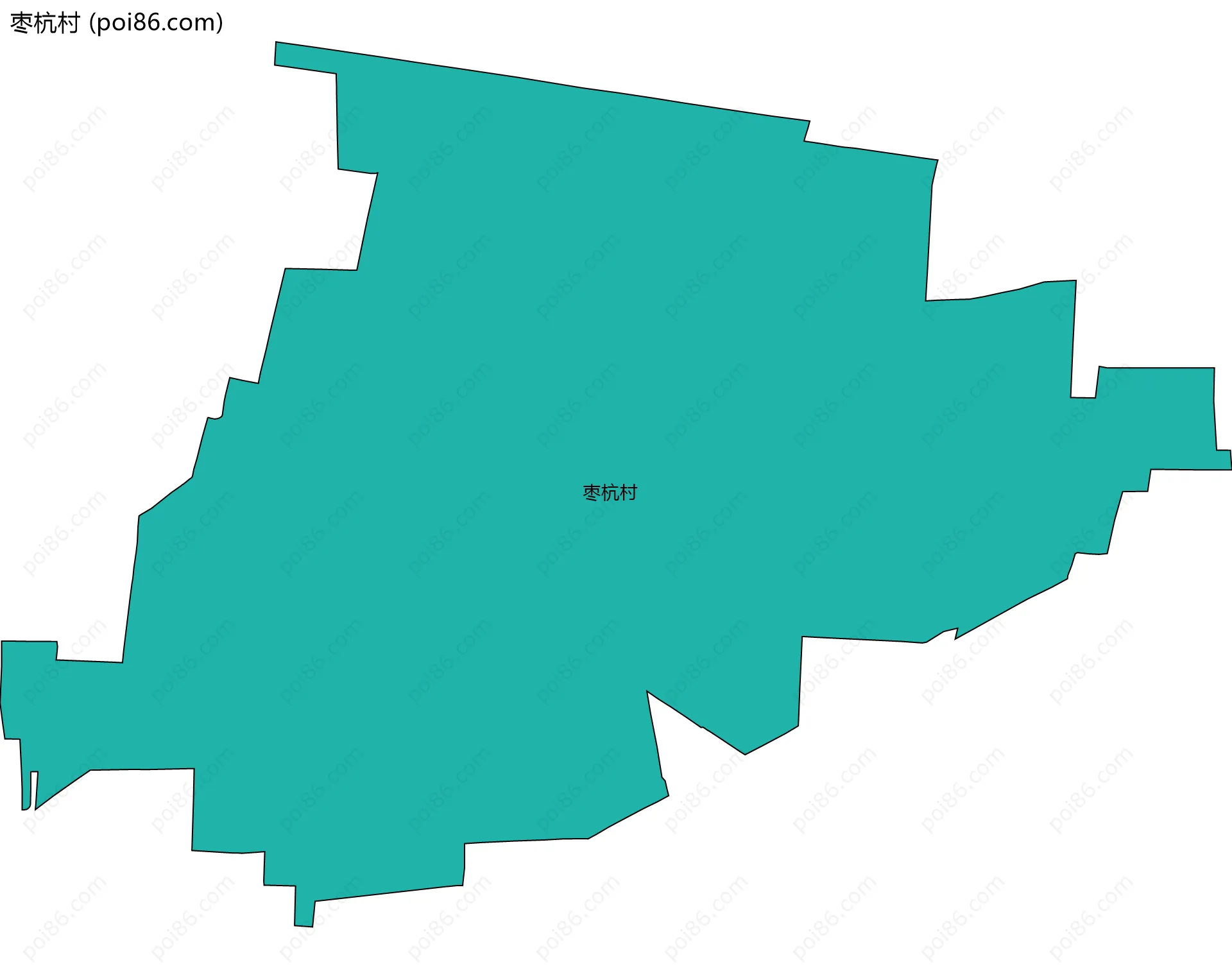 枣杭村边界地图