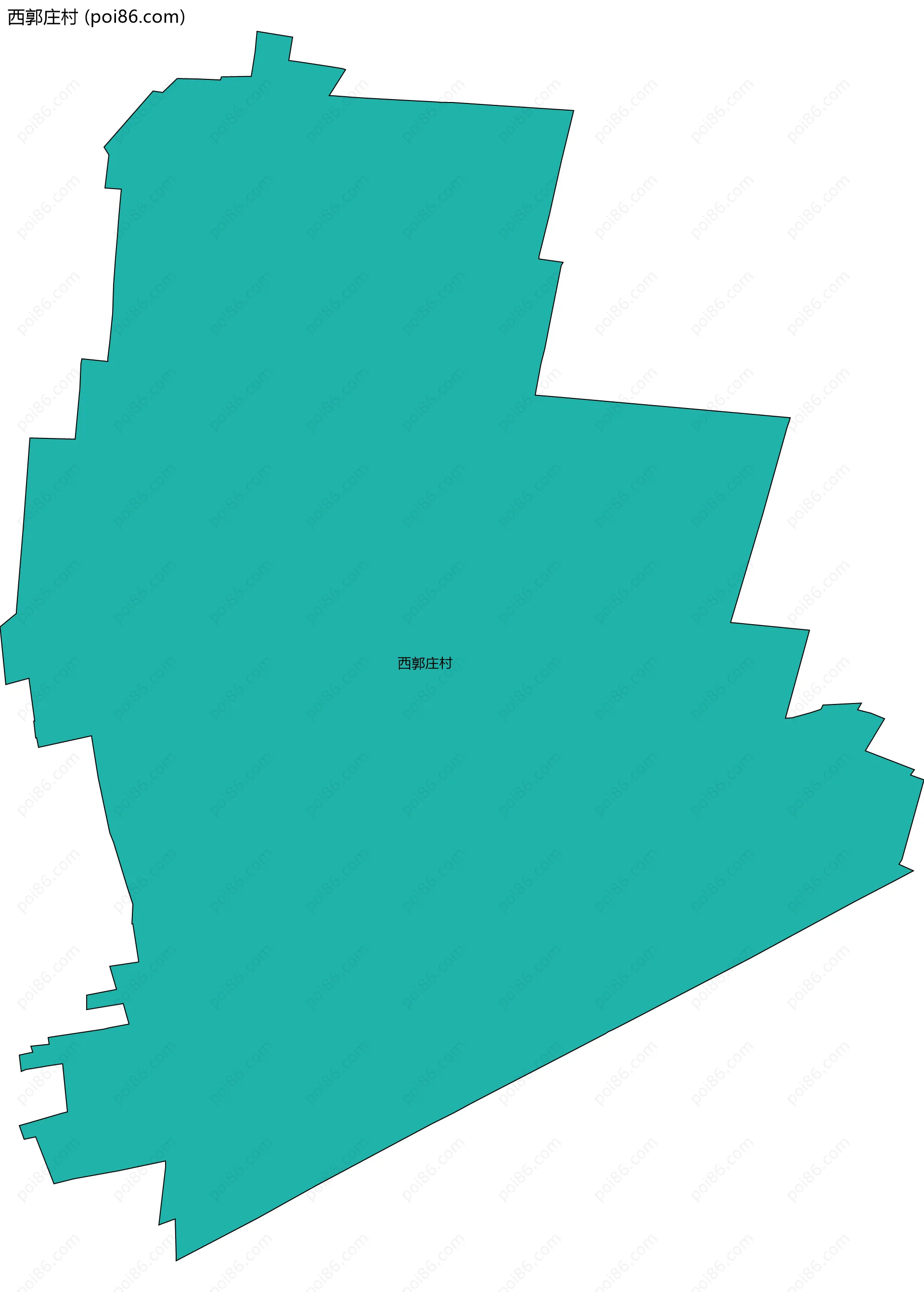 西郭庄村边界地图
