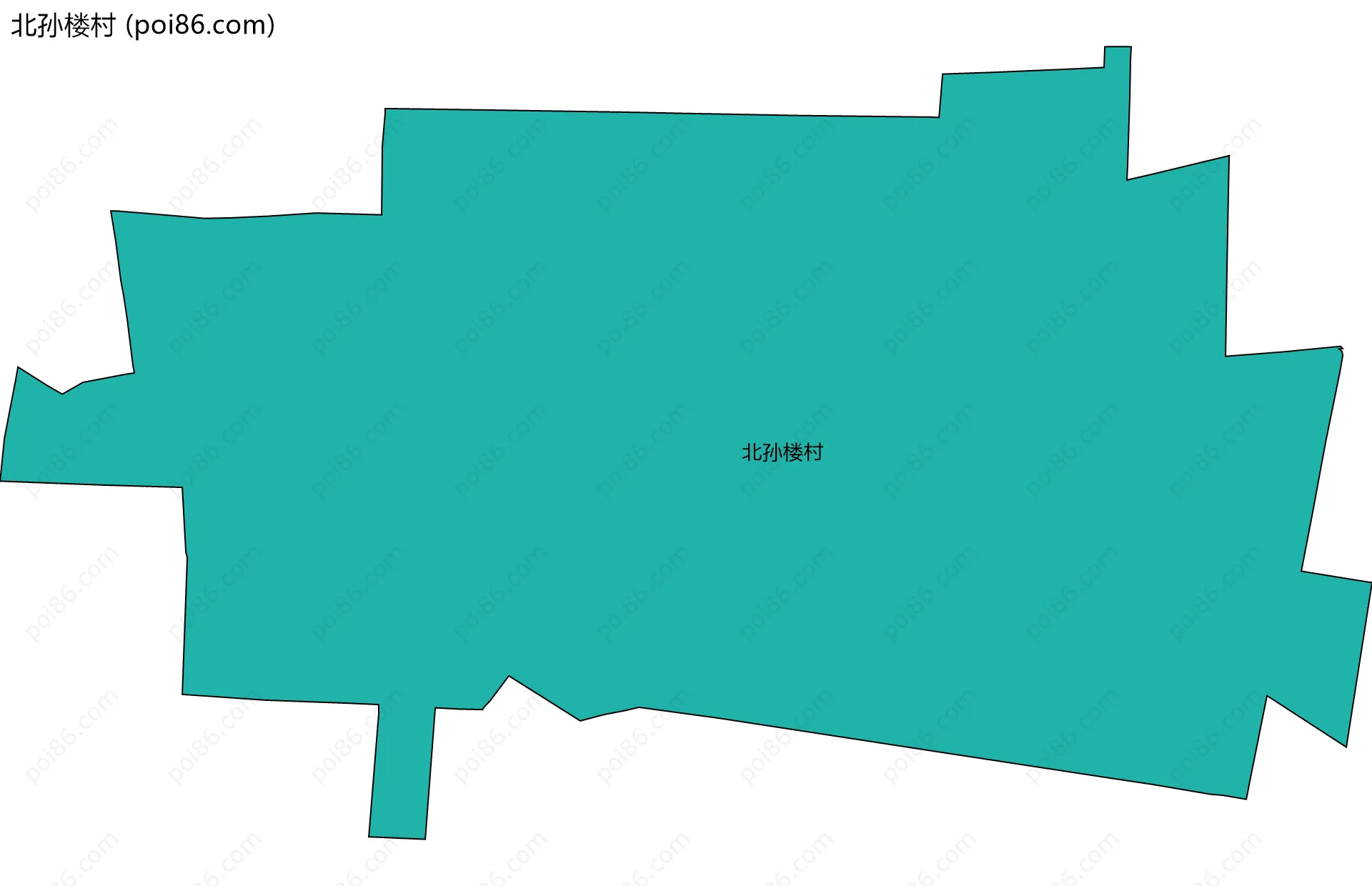 北孙楼村边界地图