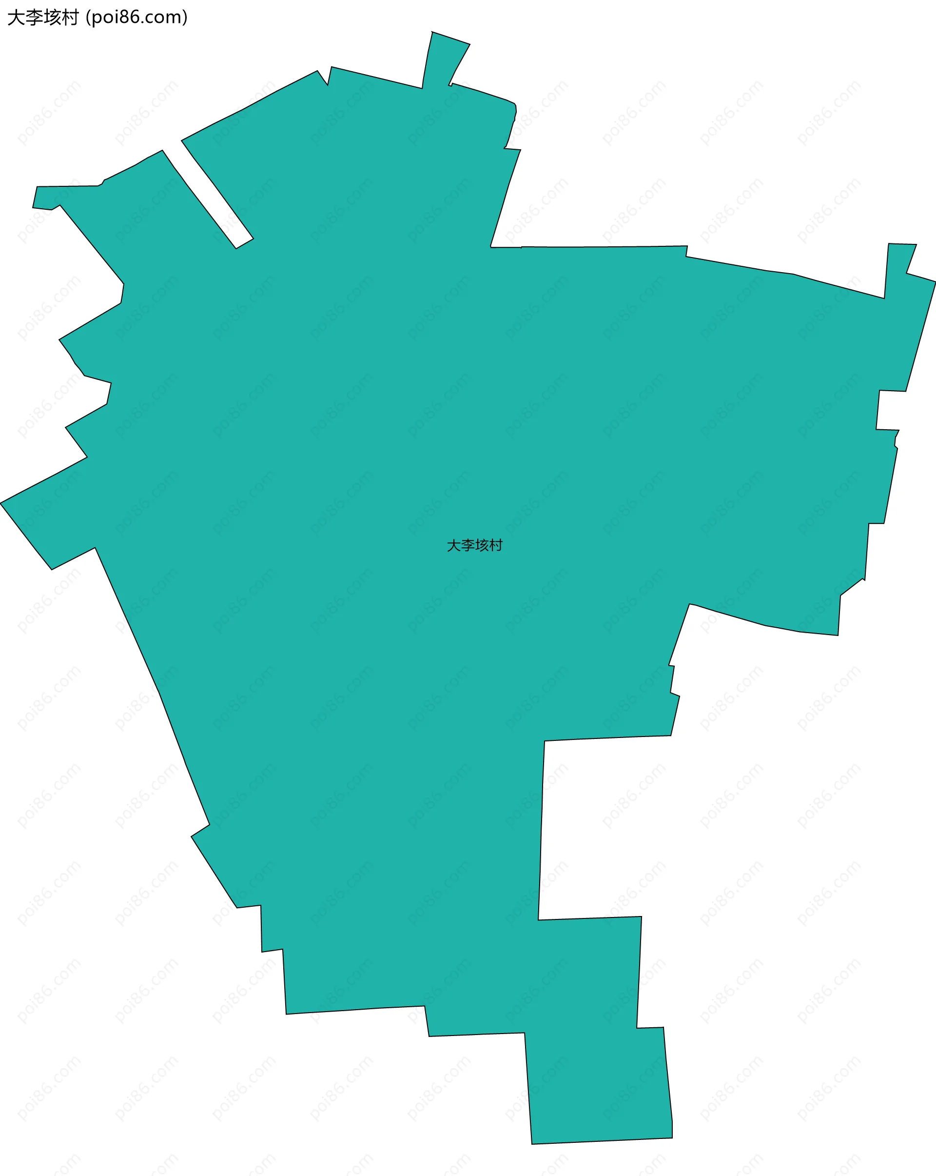 大李垓村边界地图