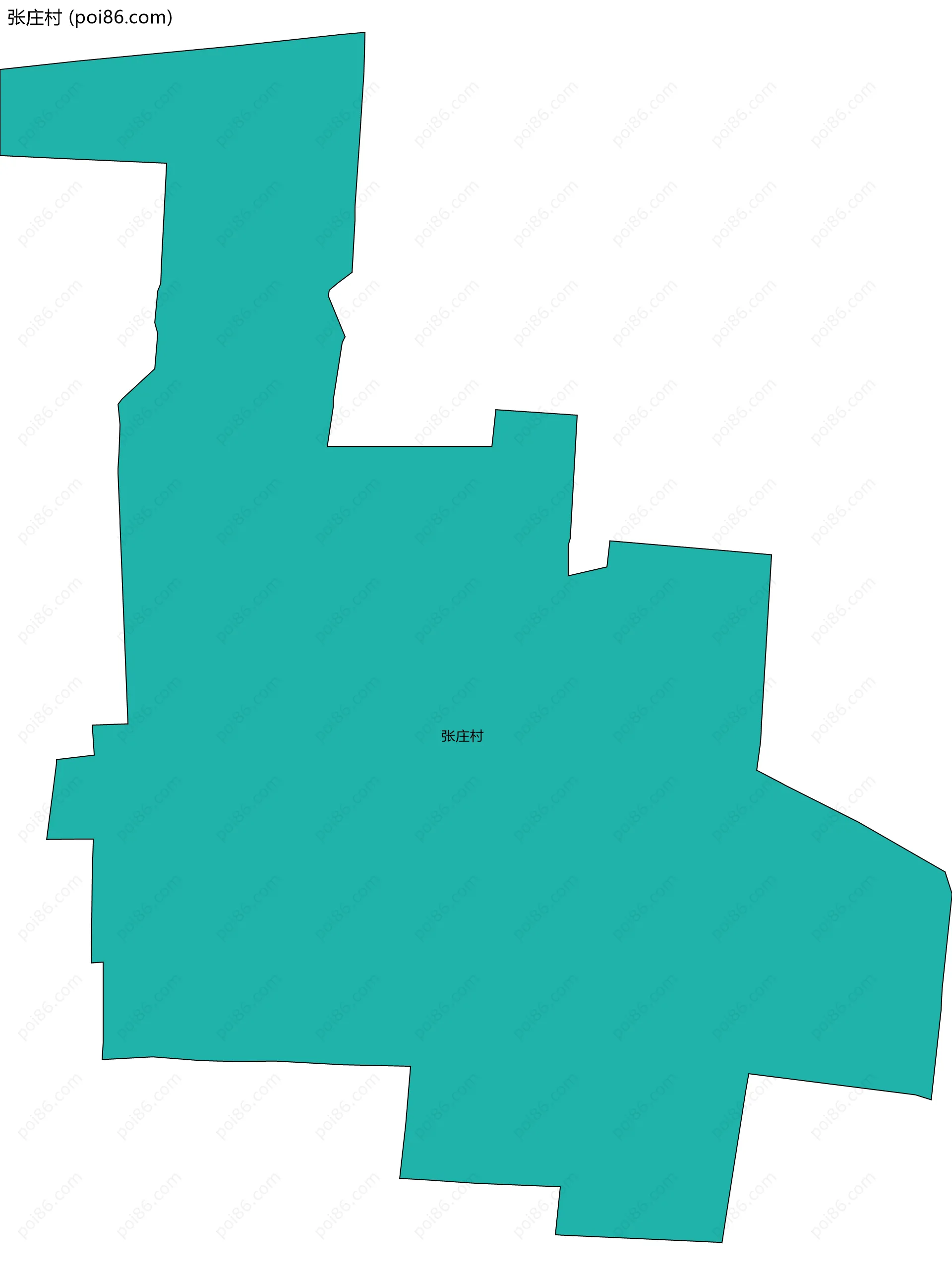 张庄村边界地图