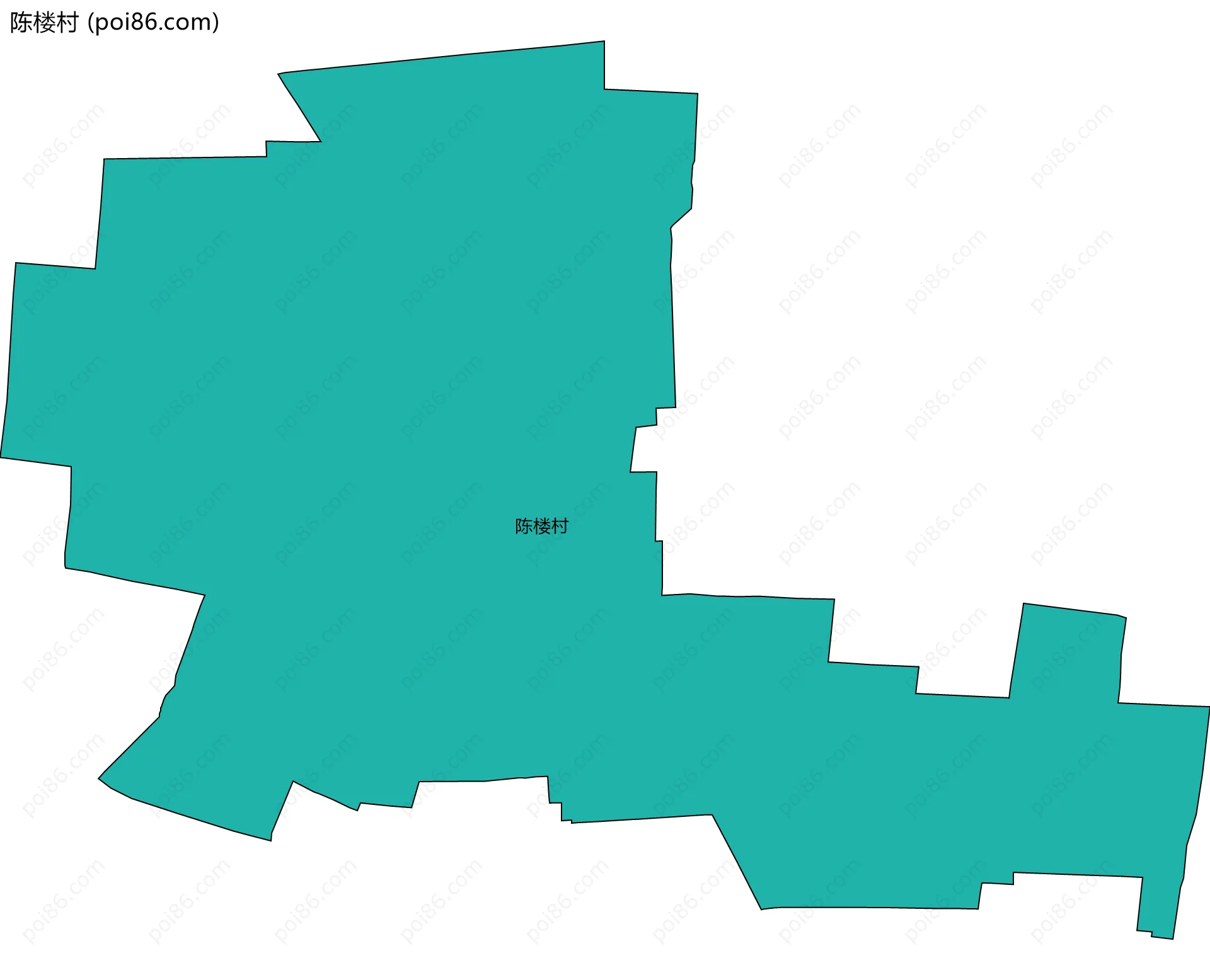 陈楼村边界地图