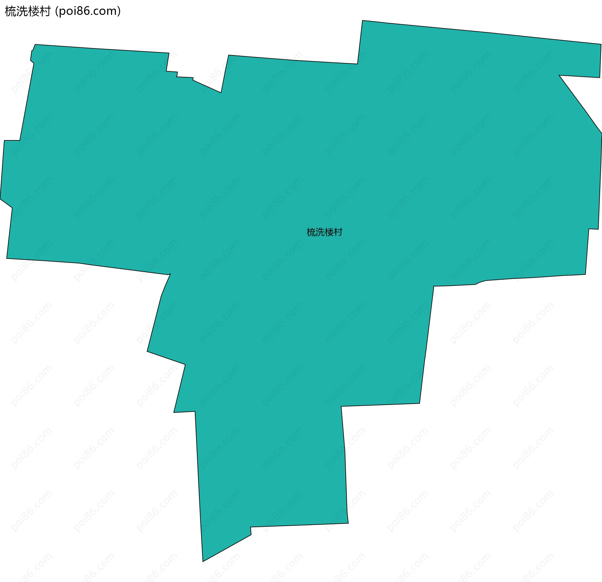 梳洗楼村边界地图