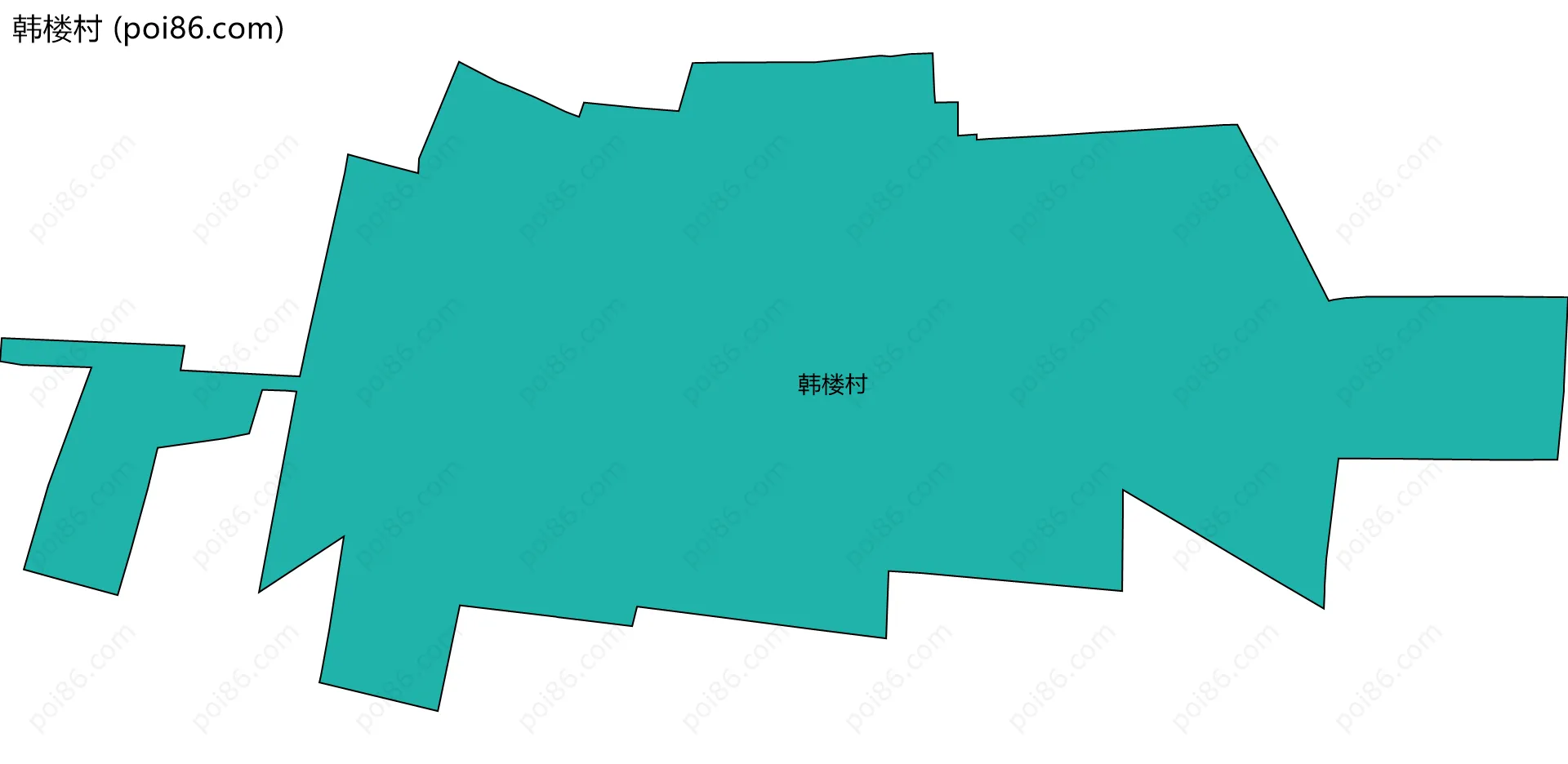 韩楼村边界地图