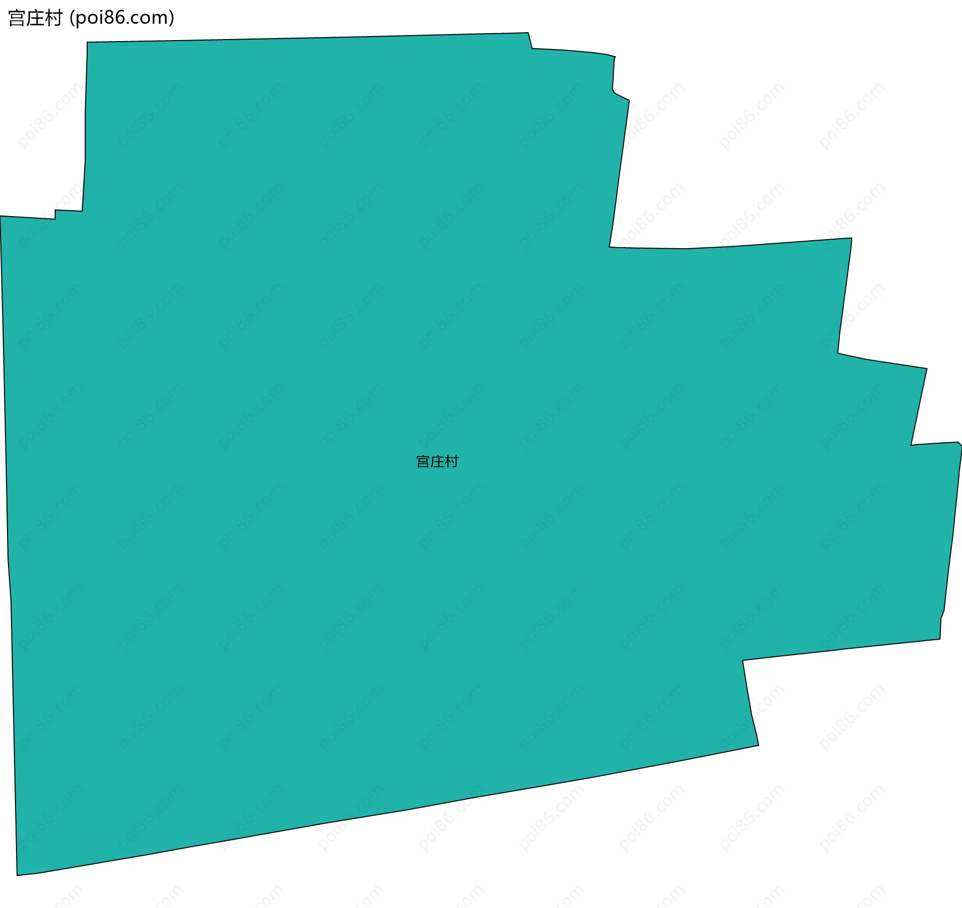 宫庄村边界地图