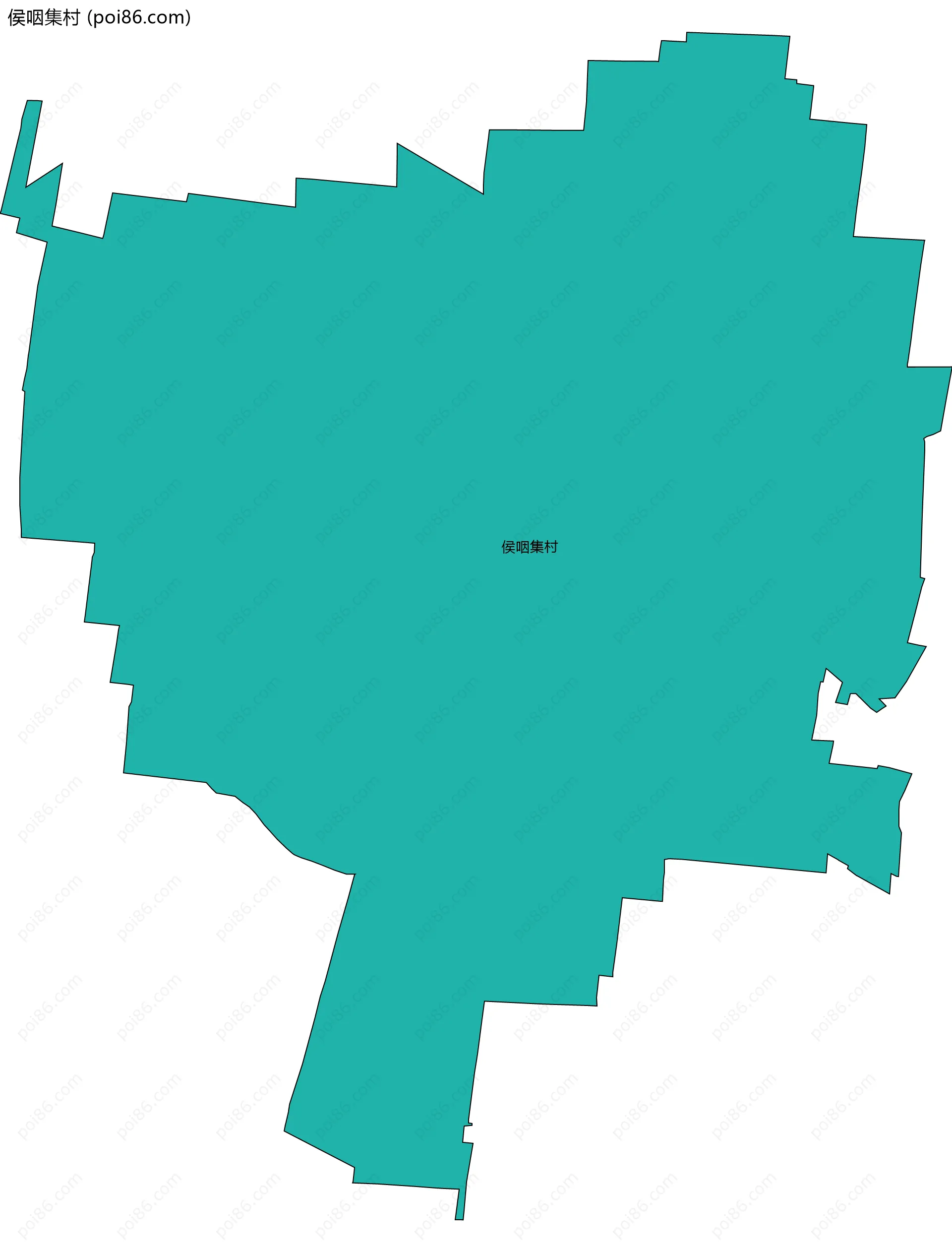 侯咽集村边界地图