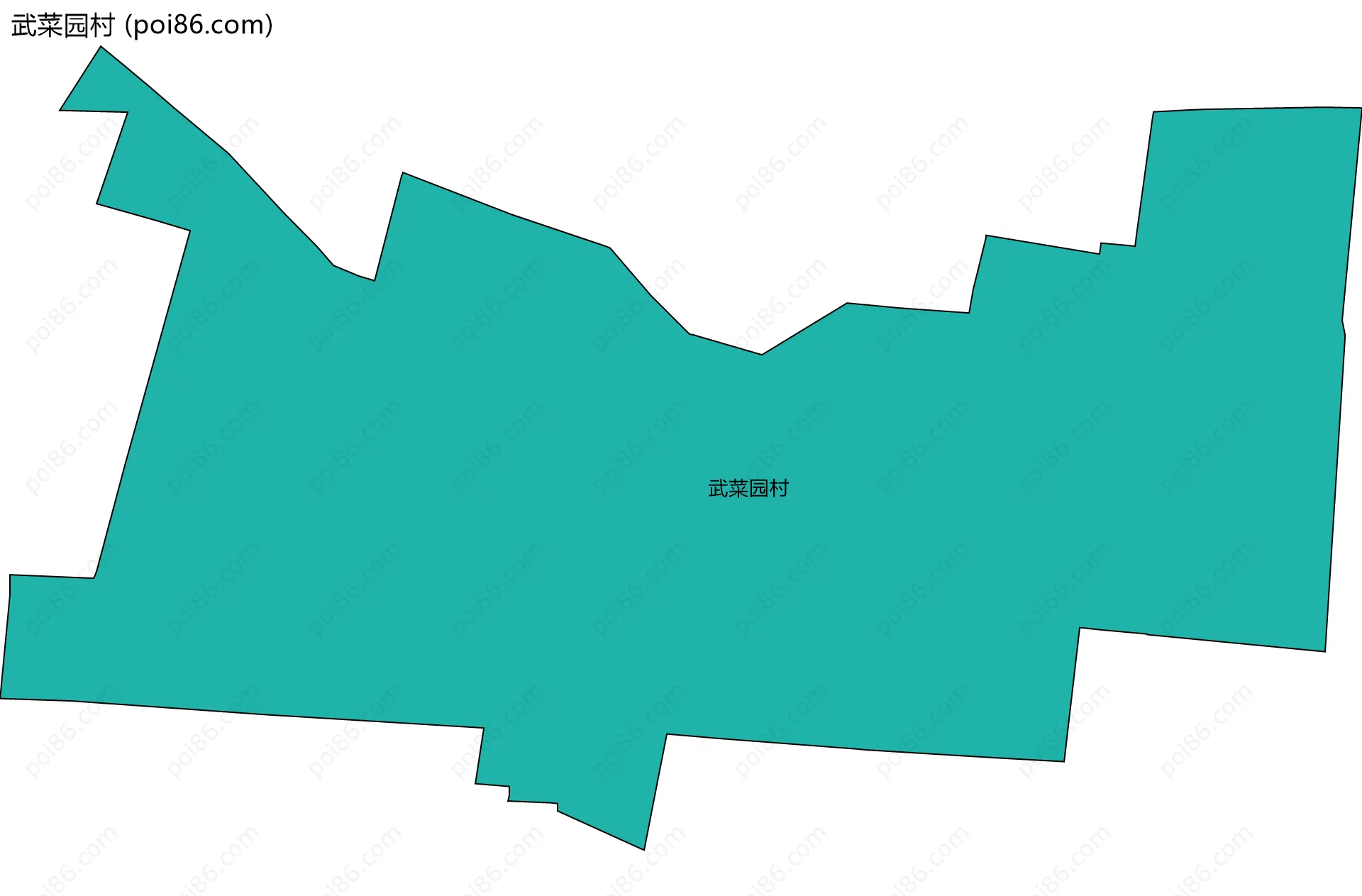 武菜园村边界地图