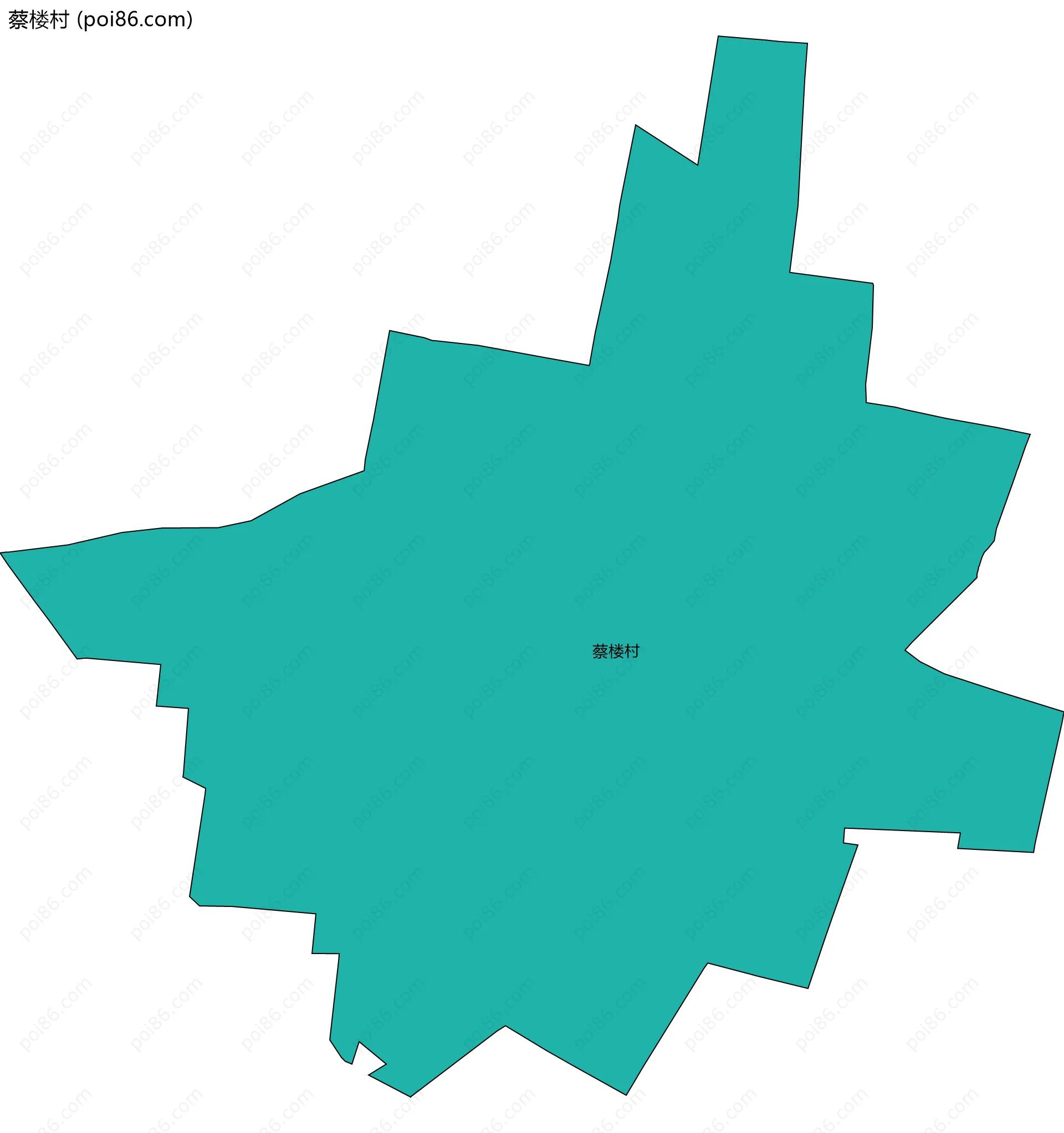 蔡楼村边界地图