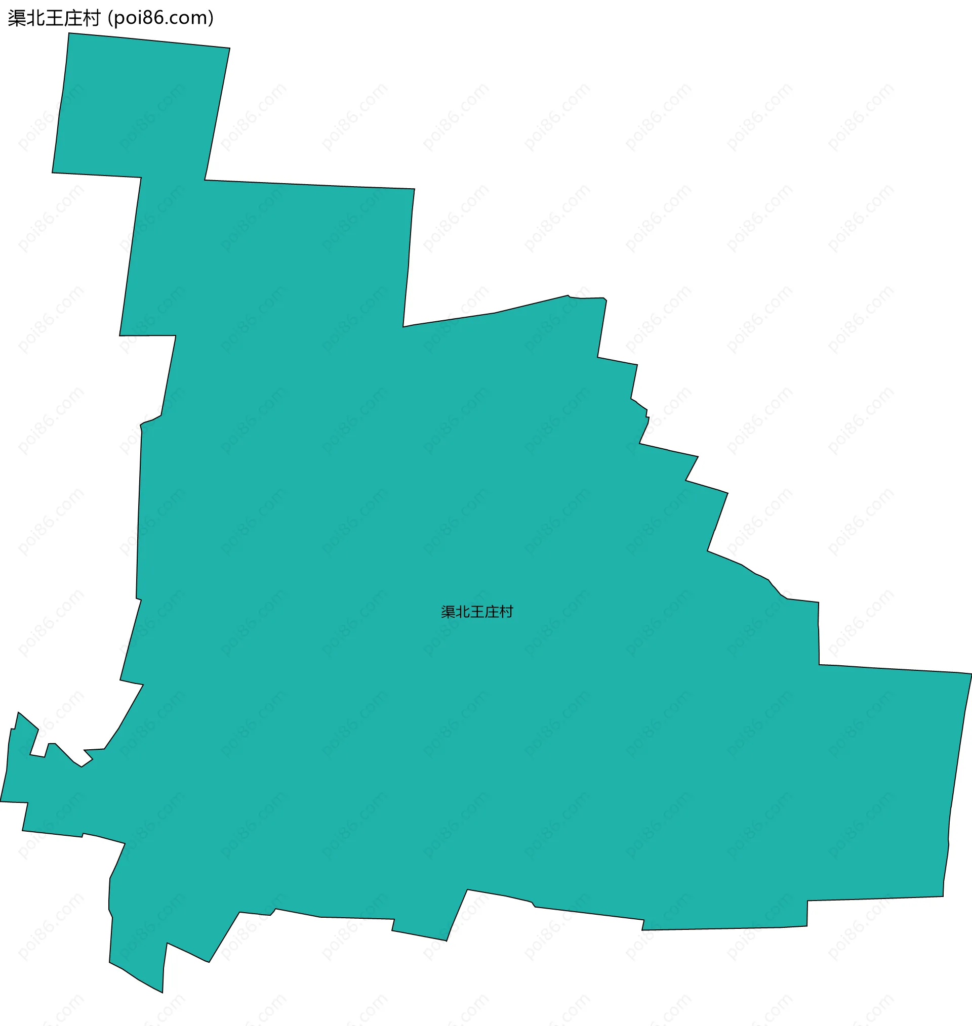 渠北王庄村边界地图