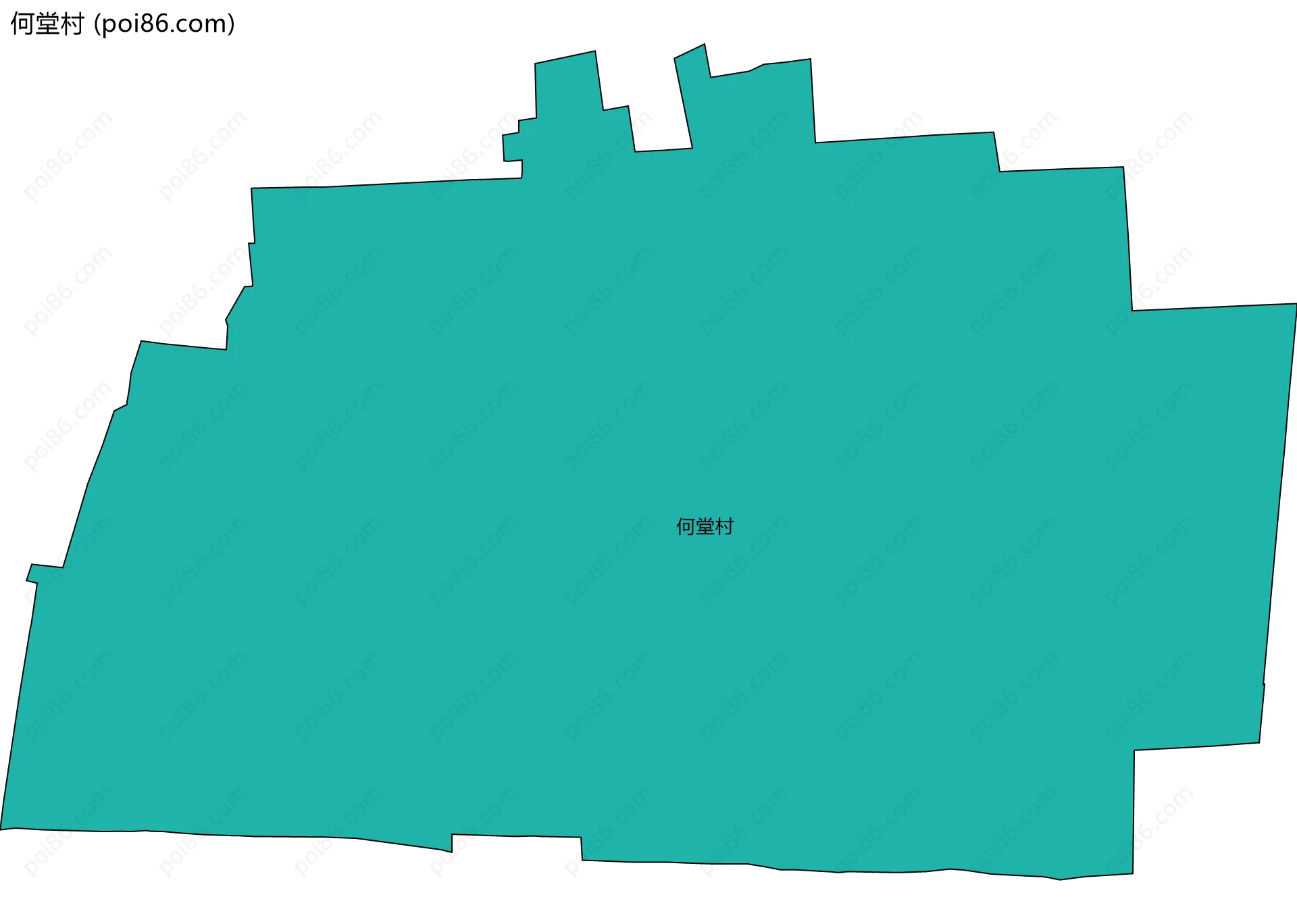 何堂村边界地图